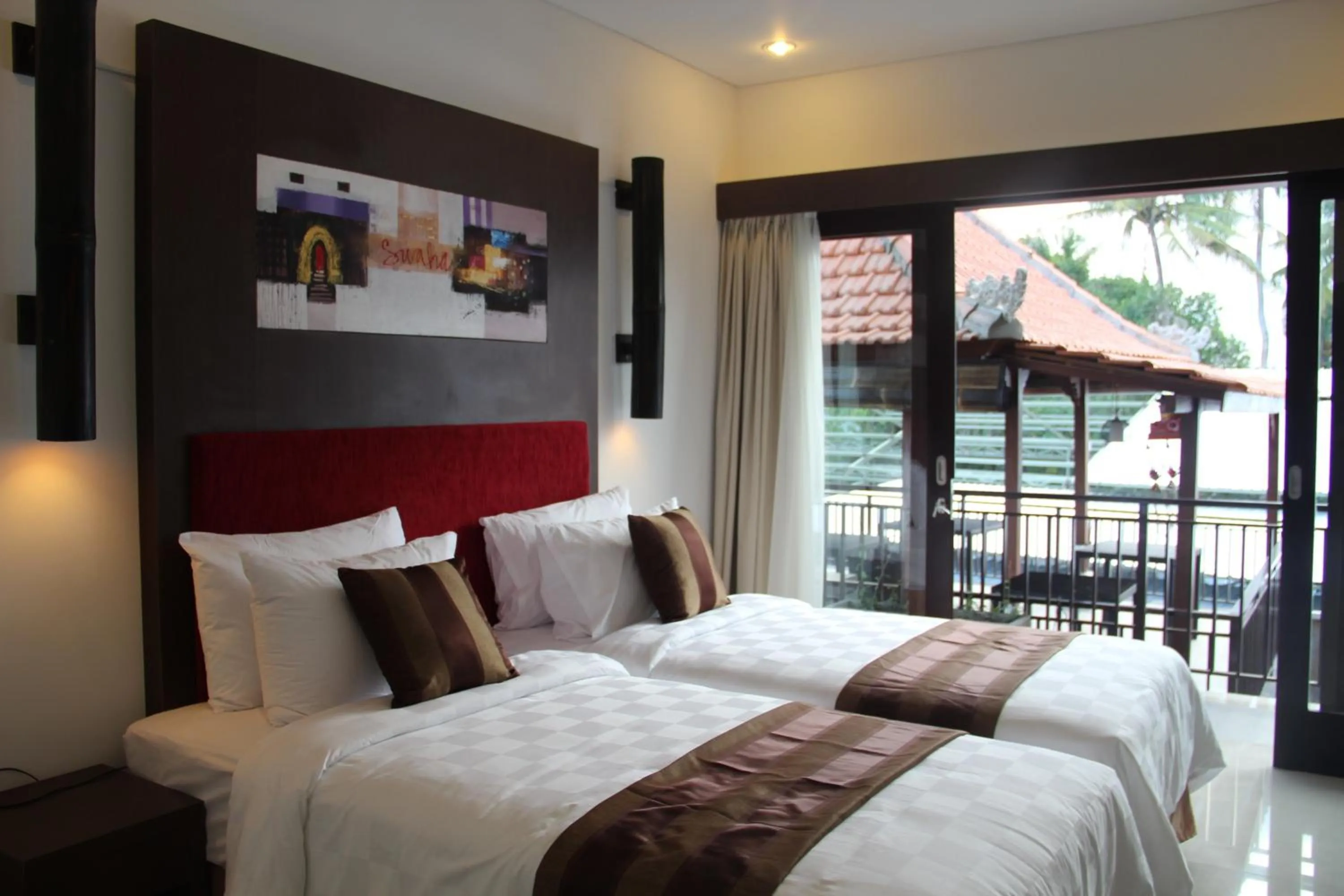Bed in The Swaha Ubud Hotel
