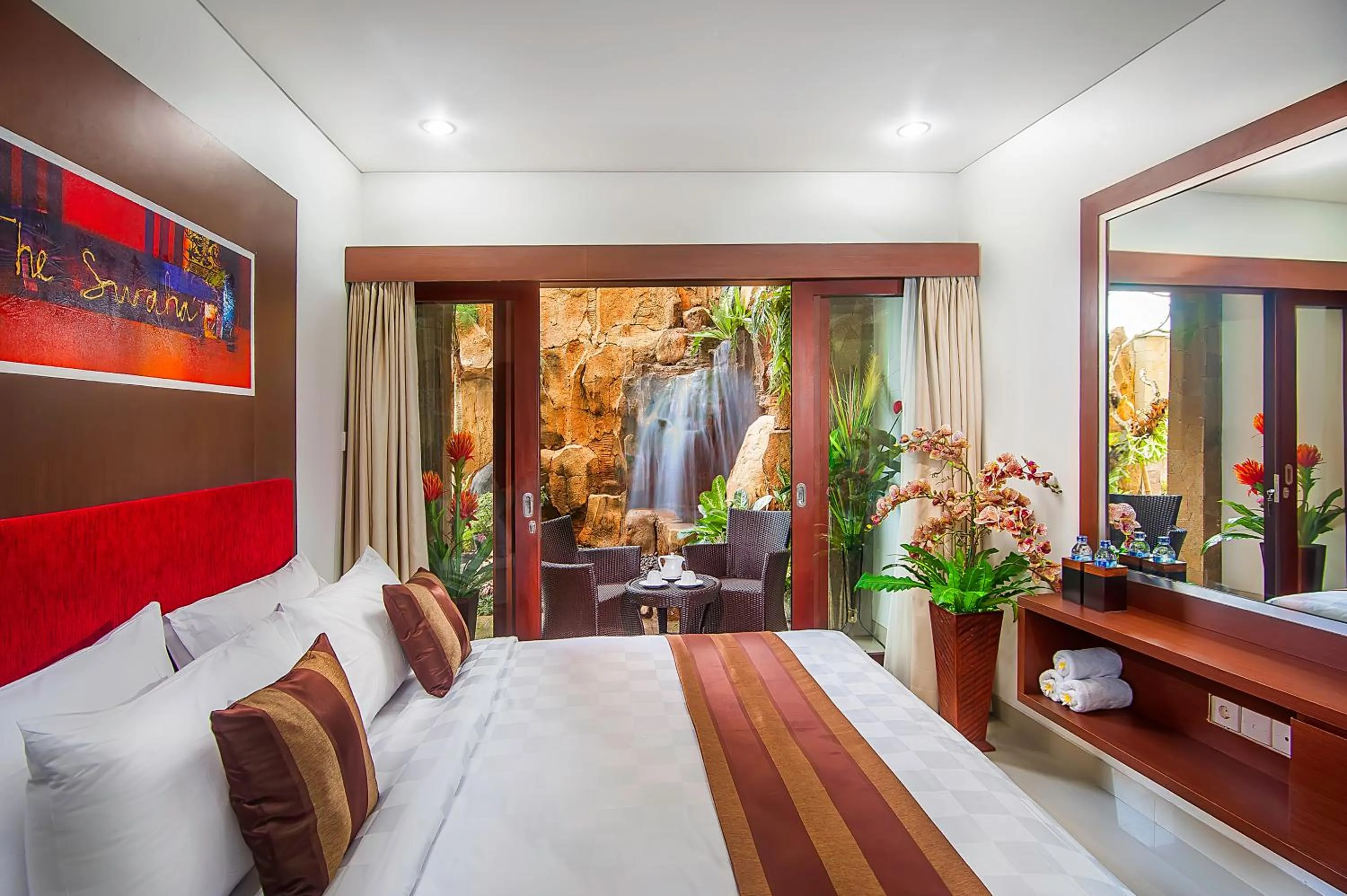 Bed in The Swaha Ubud Hotel