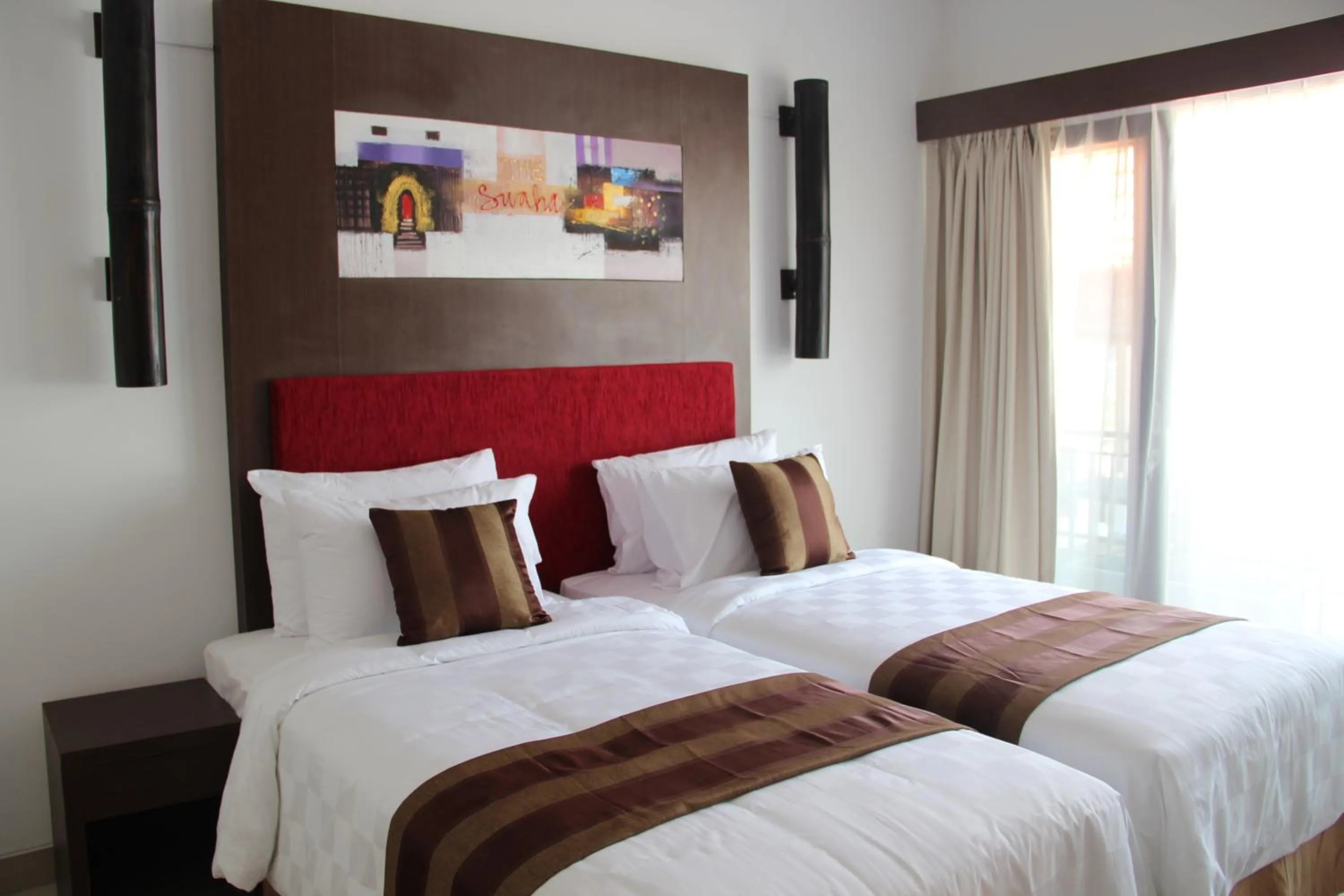 Bed in The Swaha Ubud Hotel