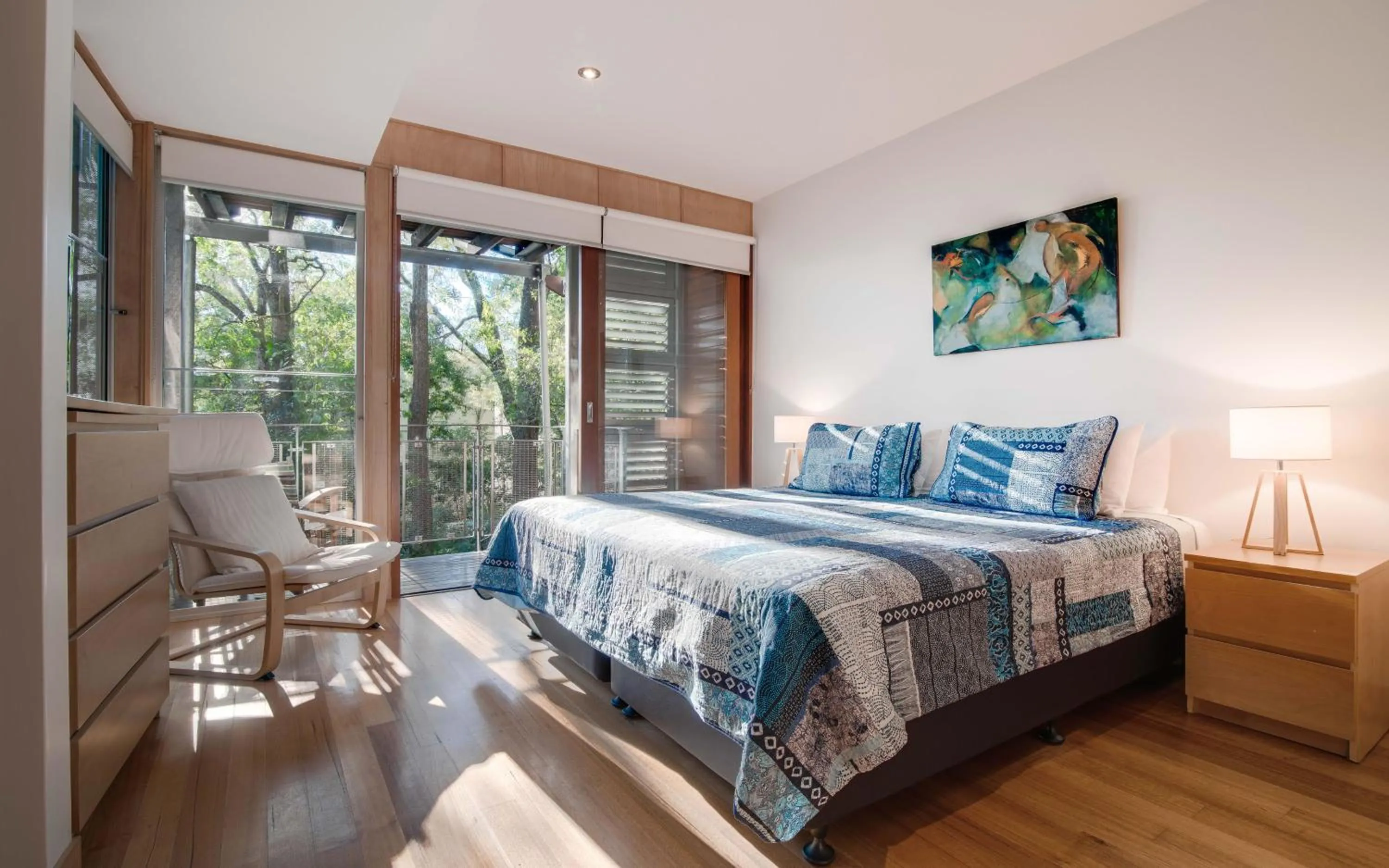 Balcony/Terrace, Bed in Noosa Residences