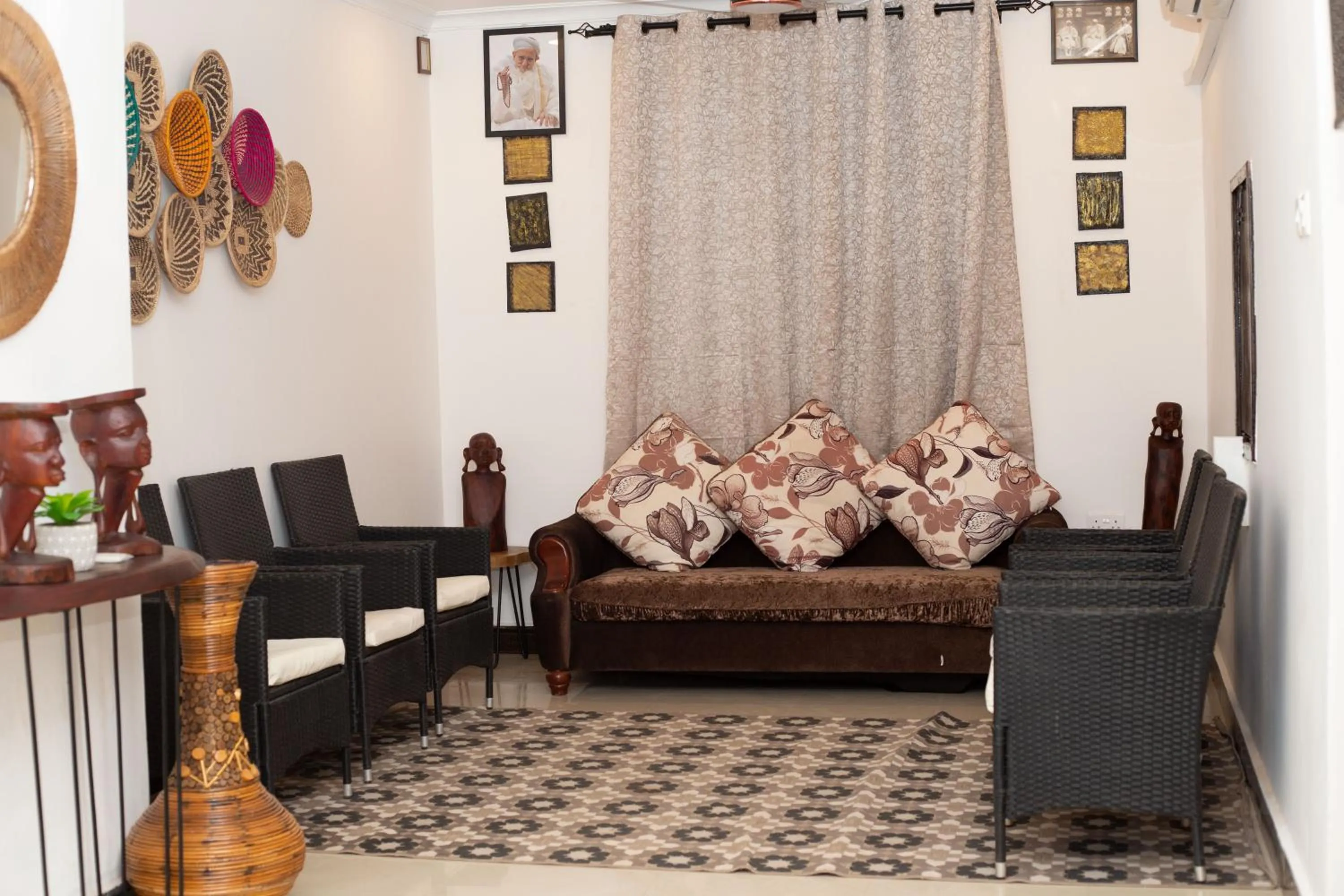Seating area in The Baobab Homestay