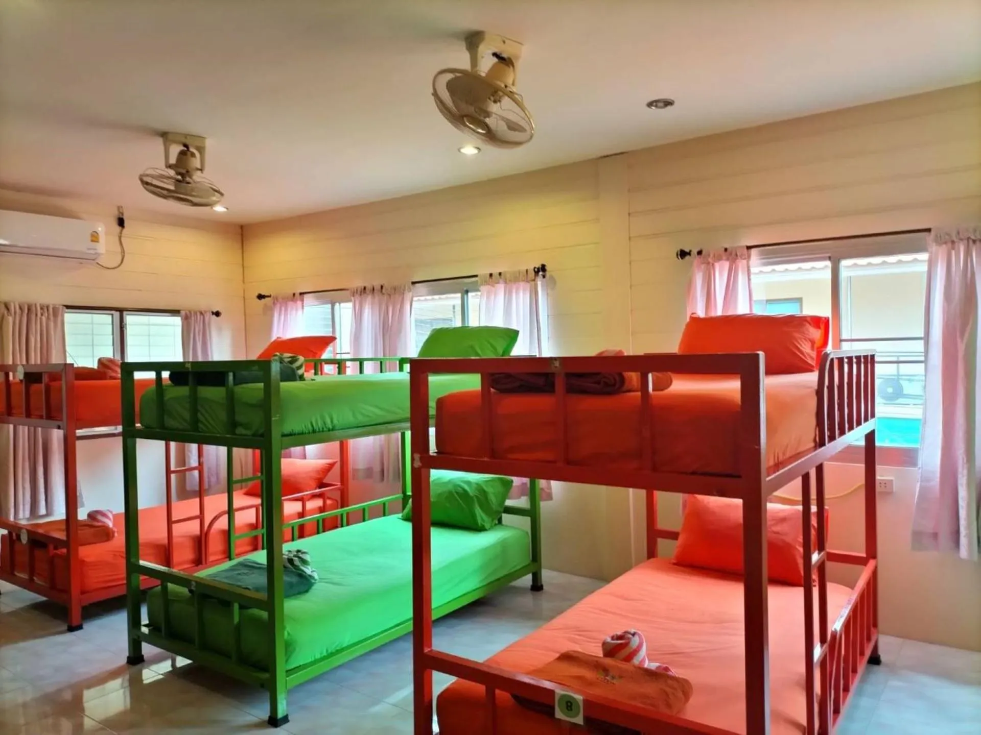 Photo of the whole room, Bed in Lotus Hostel Beach Koh Tao