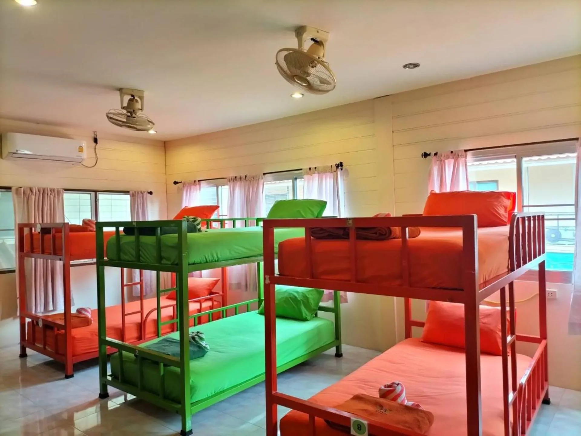 Photo of the whole room, Bed in Lotus Hostel Beach Koh Tao