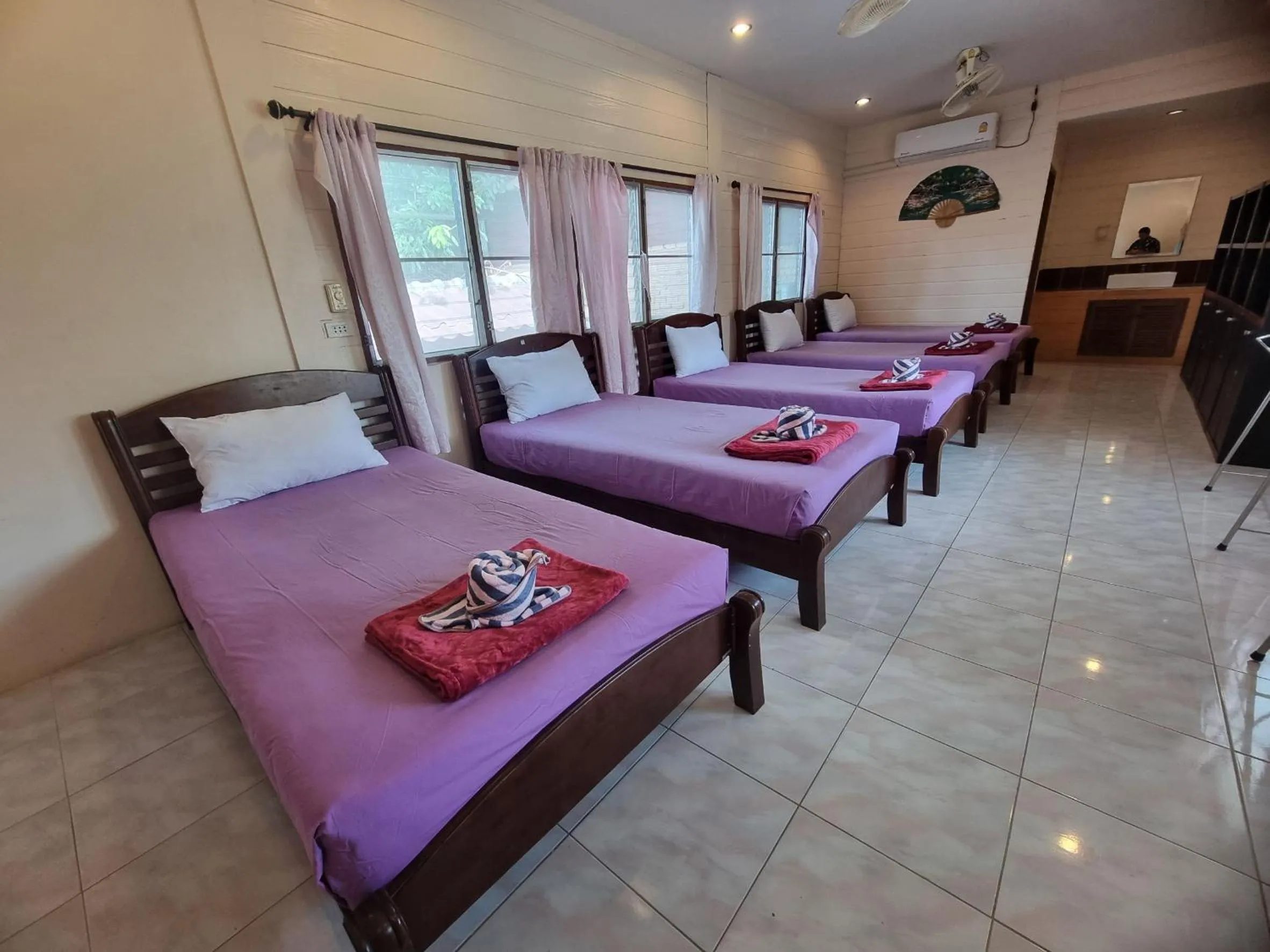 Photo of the whole room, Bed in Lotus Hostel Beach Koh Tao
