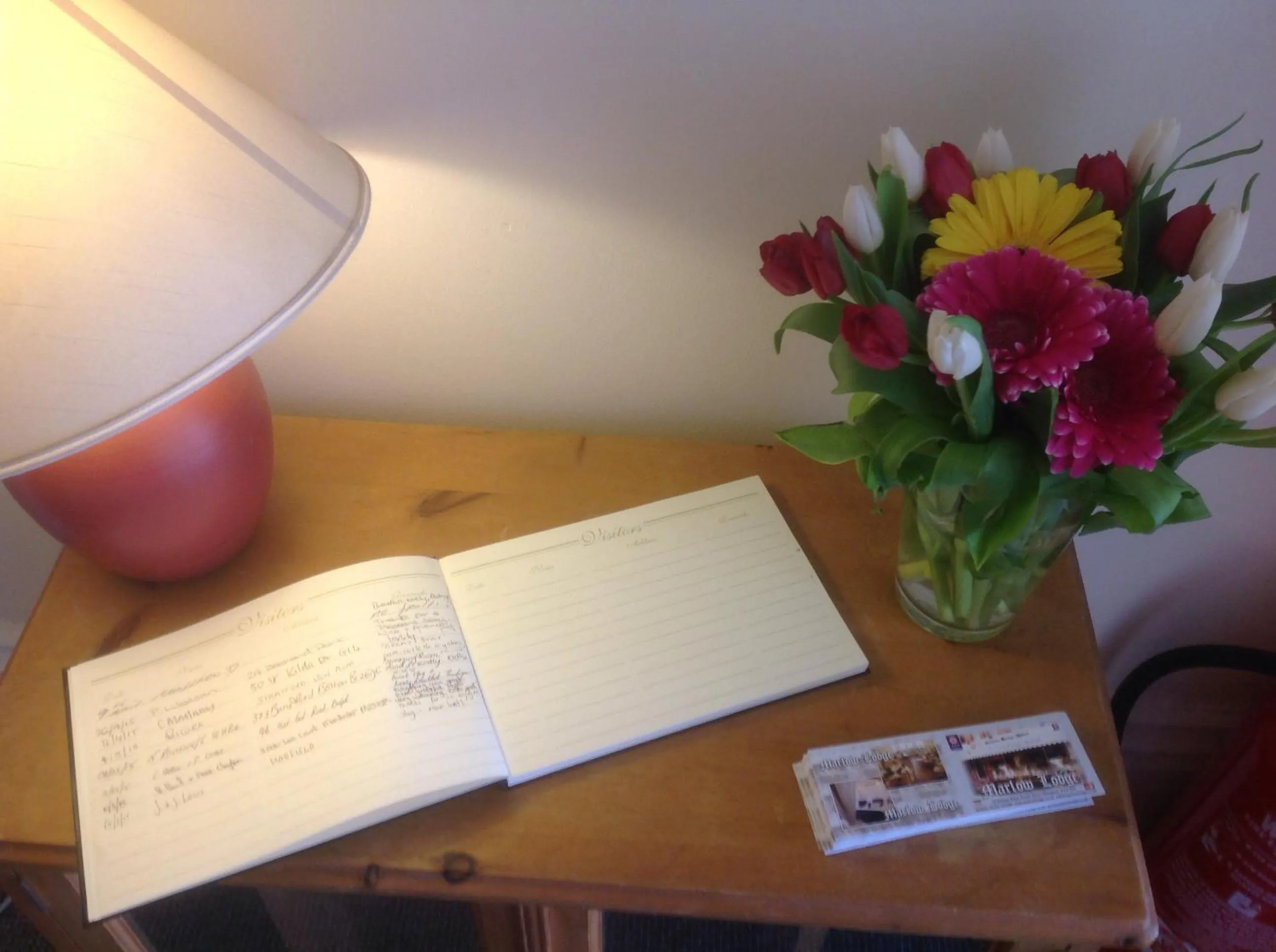 Text overlay in Marlow Lodge