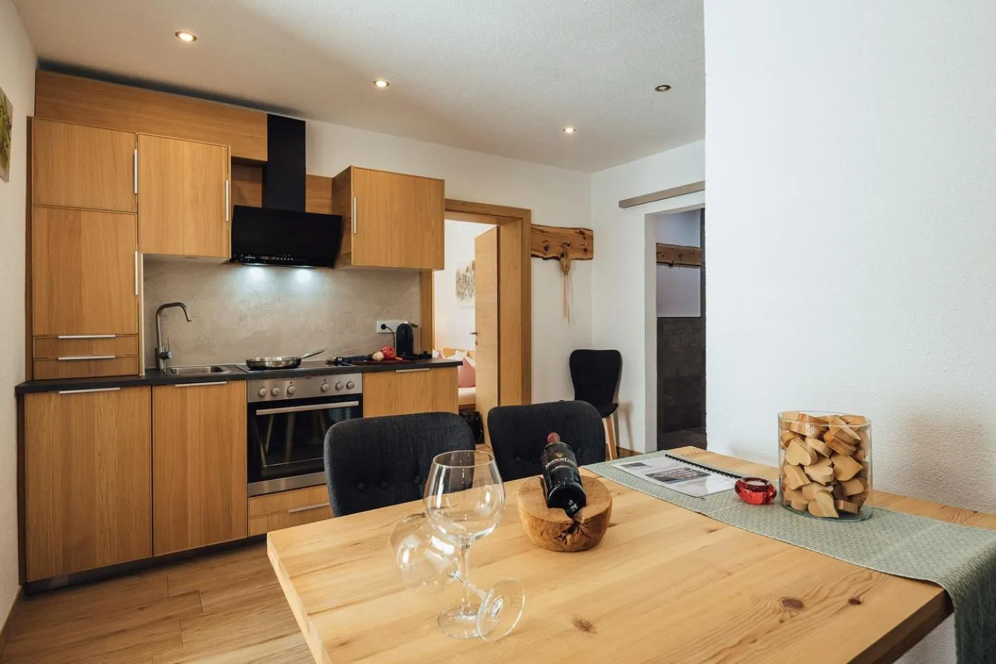 Kitchen or kitchenette in Haus Piz Lad