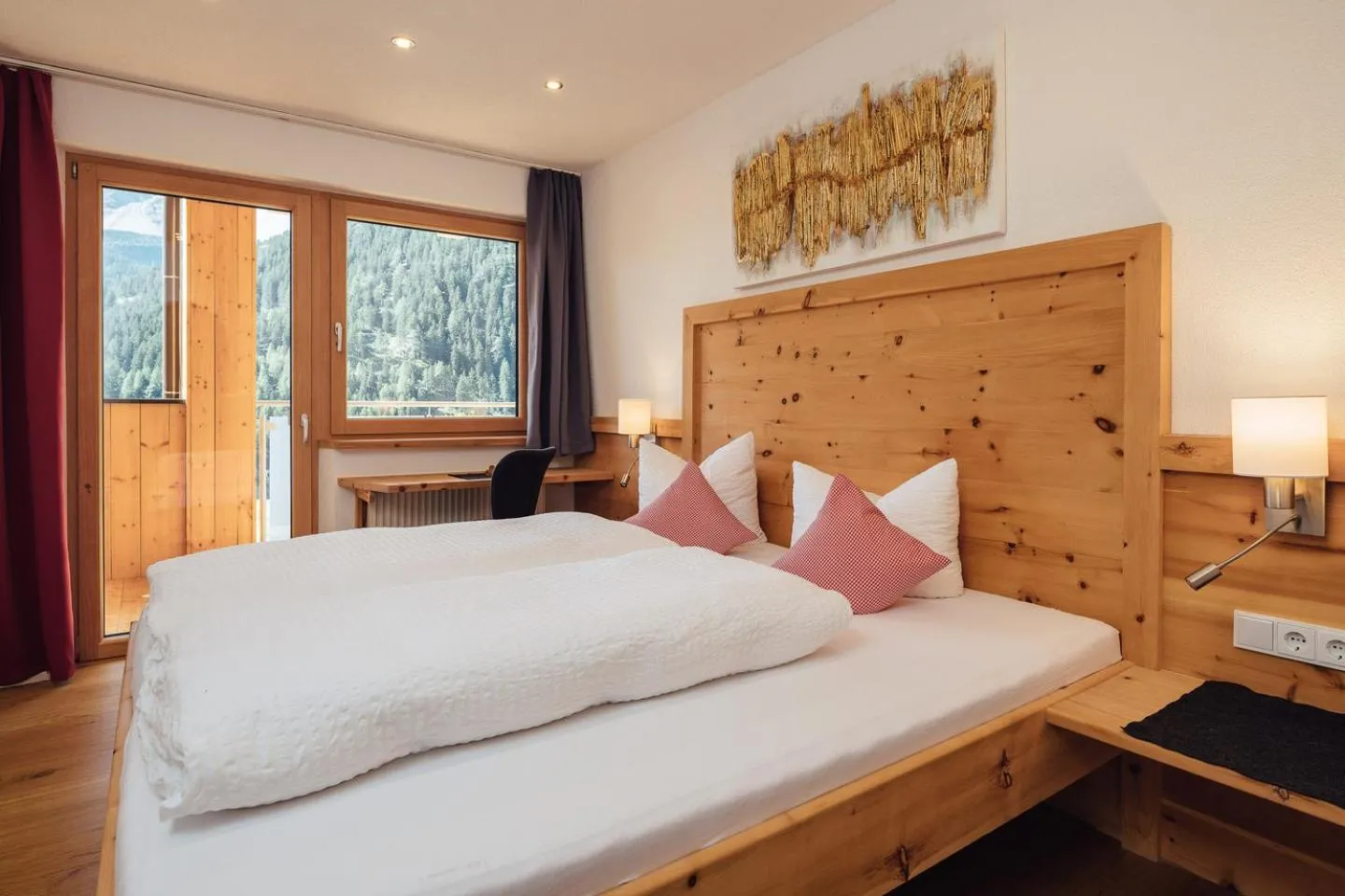 Balcony/Terrace, Bed in Haus Piz Lad