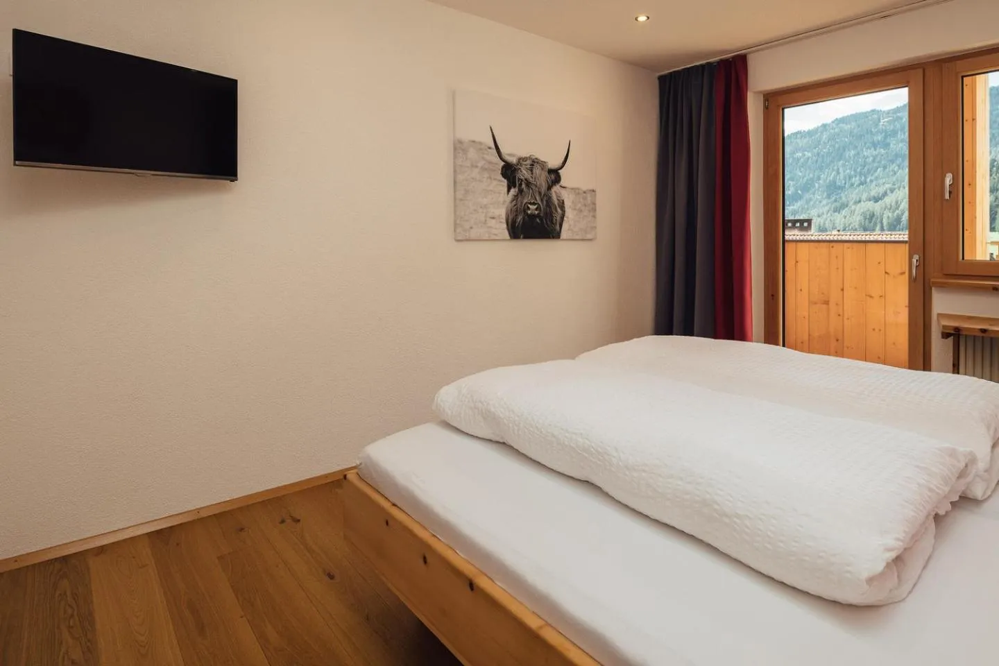 Balcony/Terrace, Bed in Haus Piz Lad