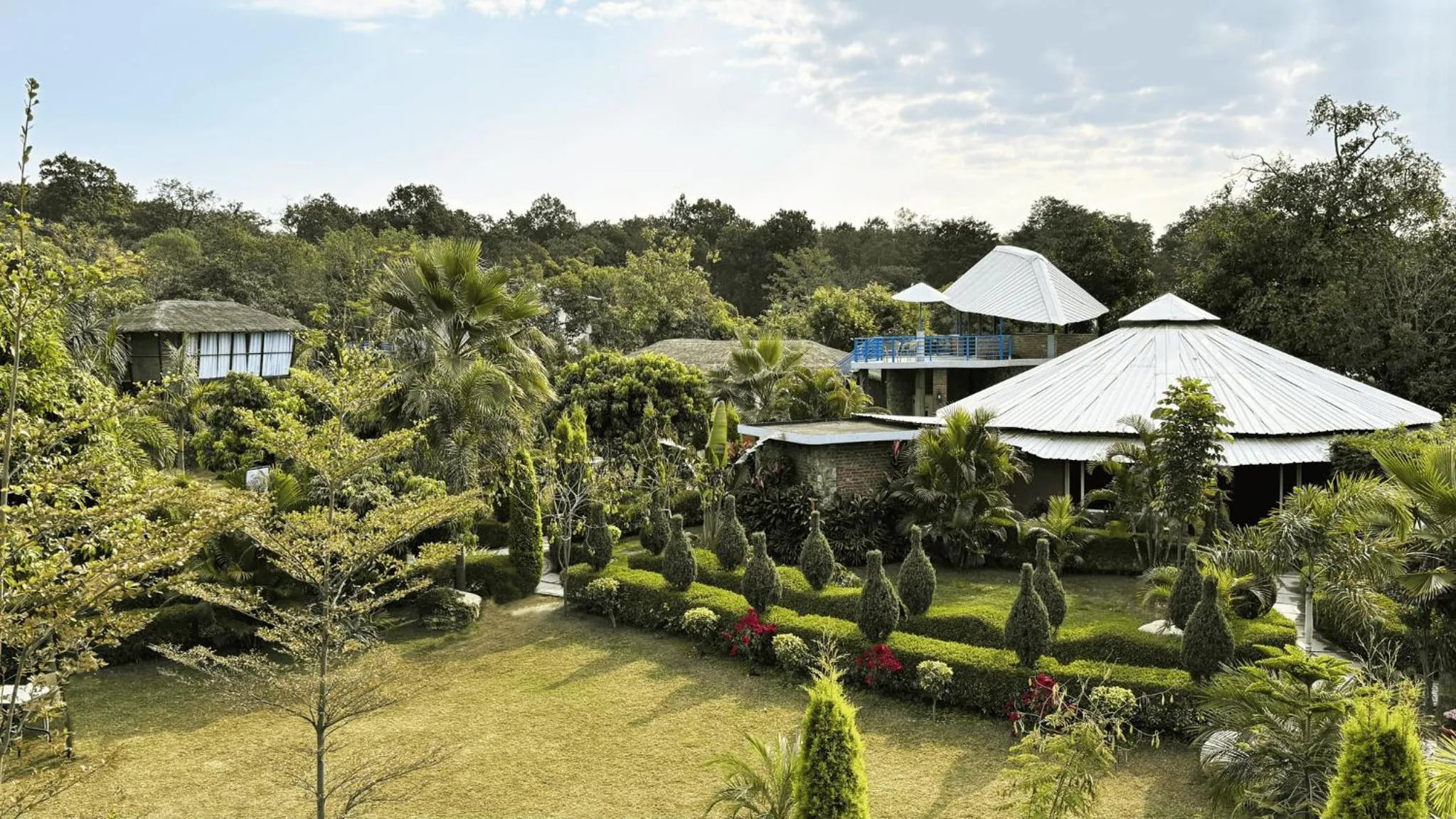 Garden in juSTa Lazy Haven Corbett, Uttarakhand