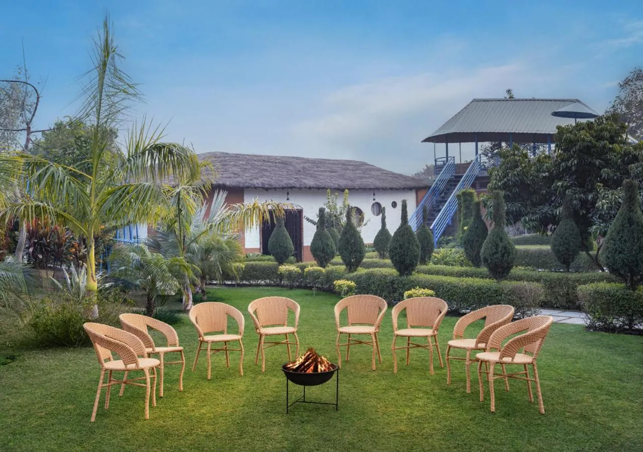 Garden in juSTa Lazy Haven Corbett, Uttarakhand