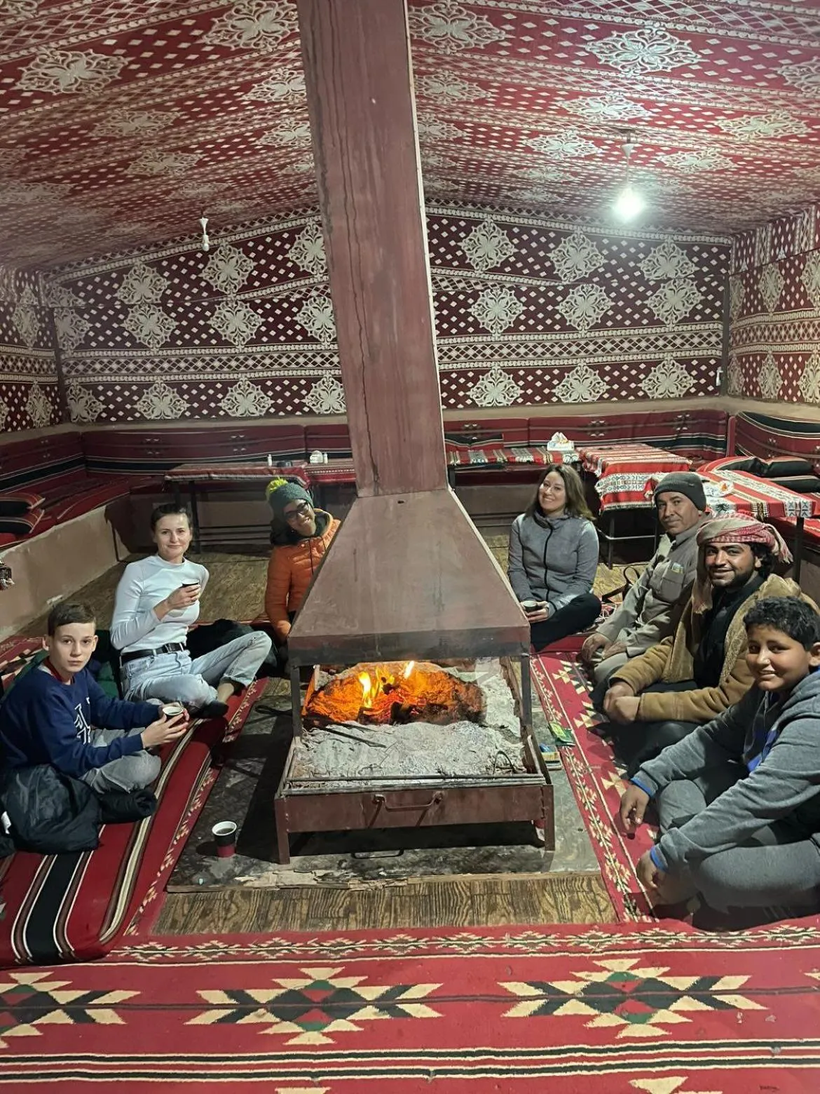 Seating area in Wadirum winter
