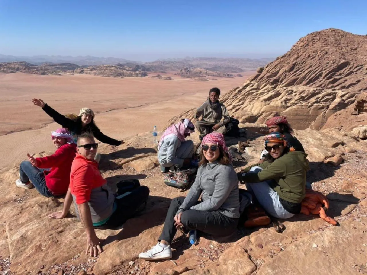 People in Wadirum winter