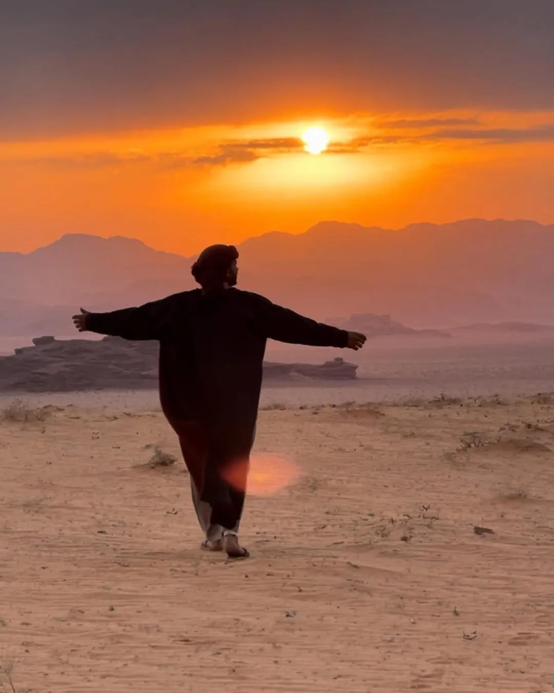 Sunset in Wadirum winter