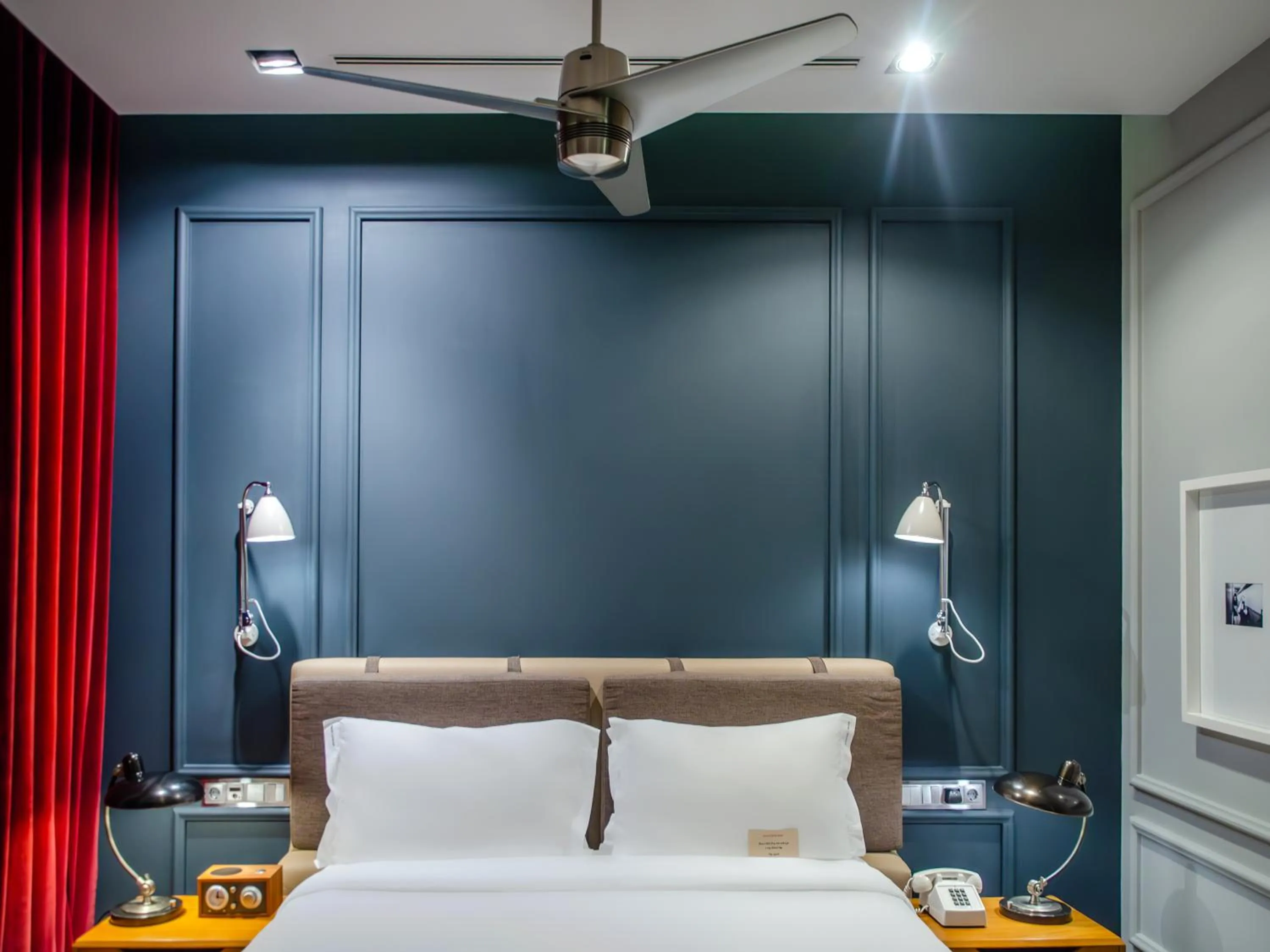 Decorative detail, Bed in Browns Central Hotel