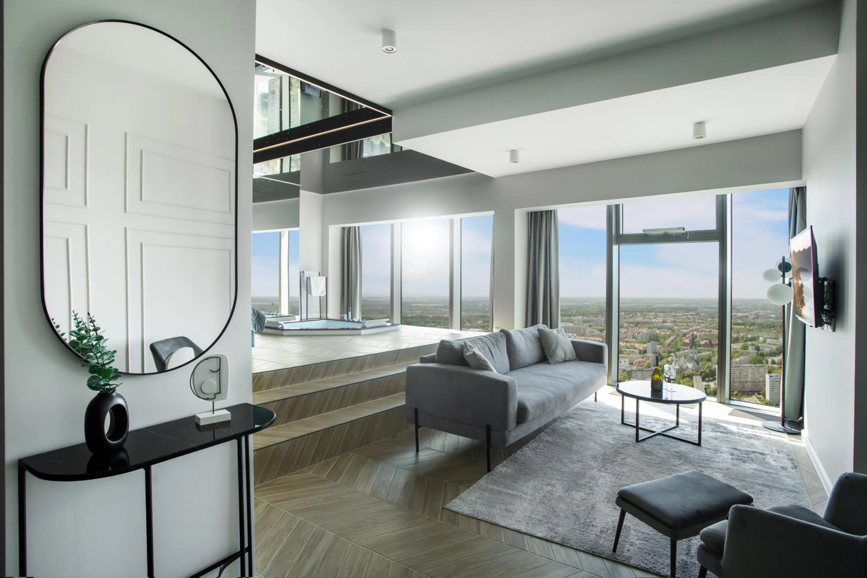 Bird's eye view in In The Sky - Apartamenty w Sky Tower