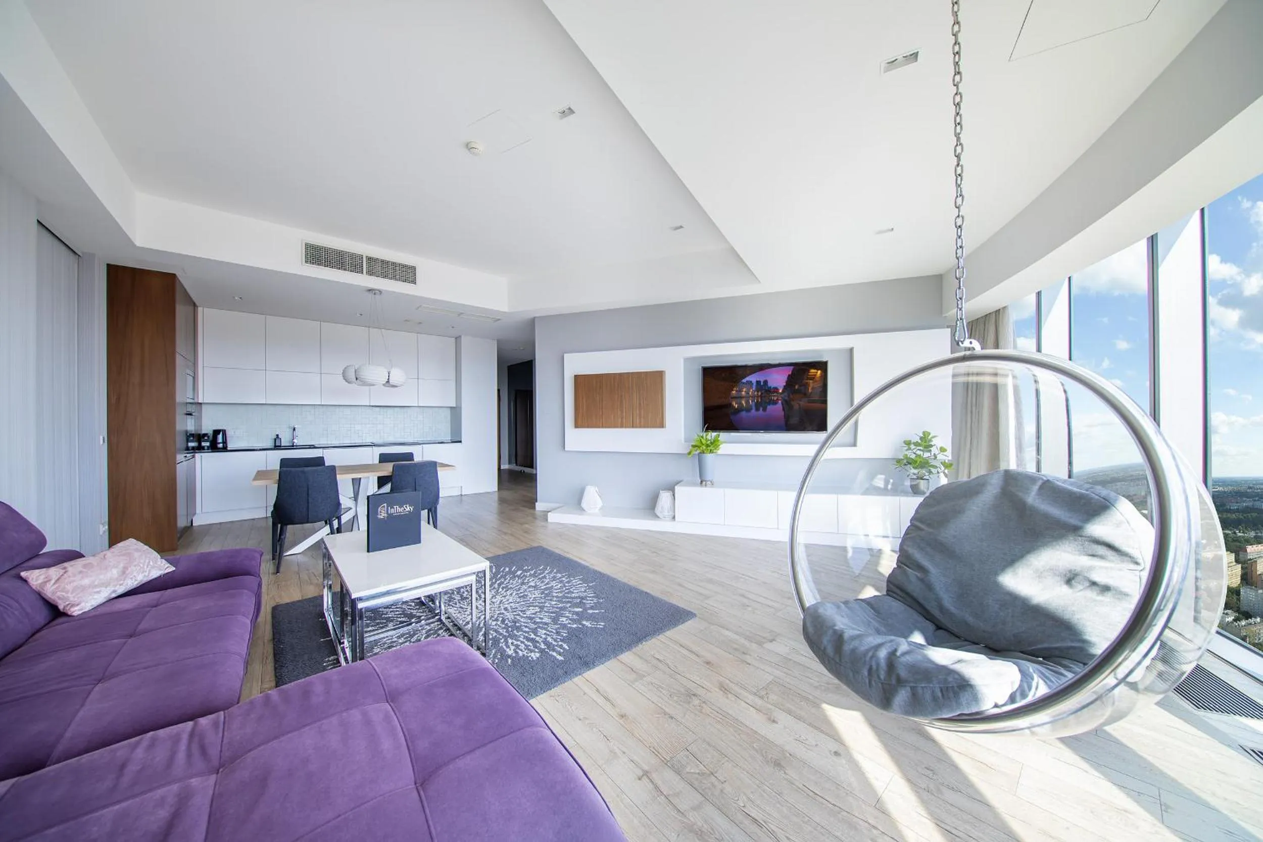 Living room in In The Sky - Apartamenty w Sky Tower