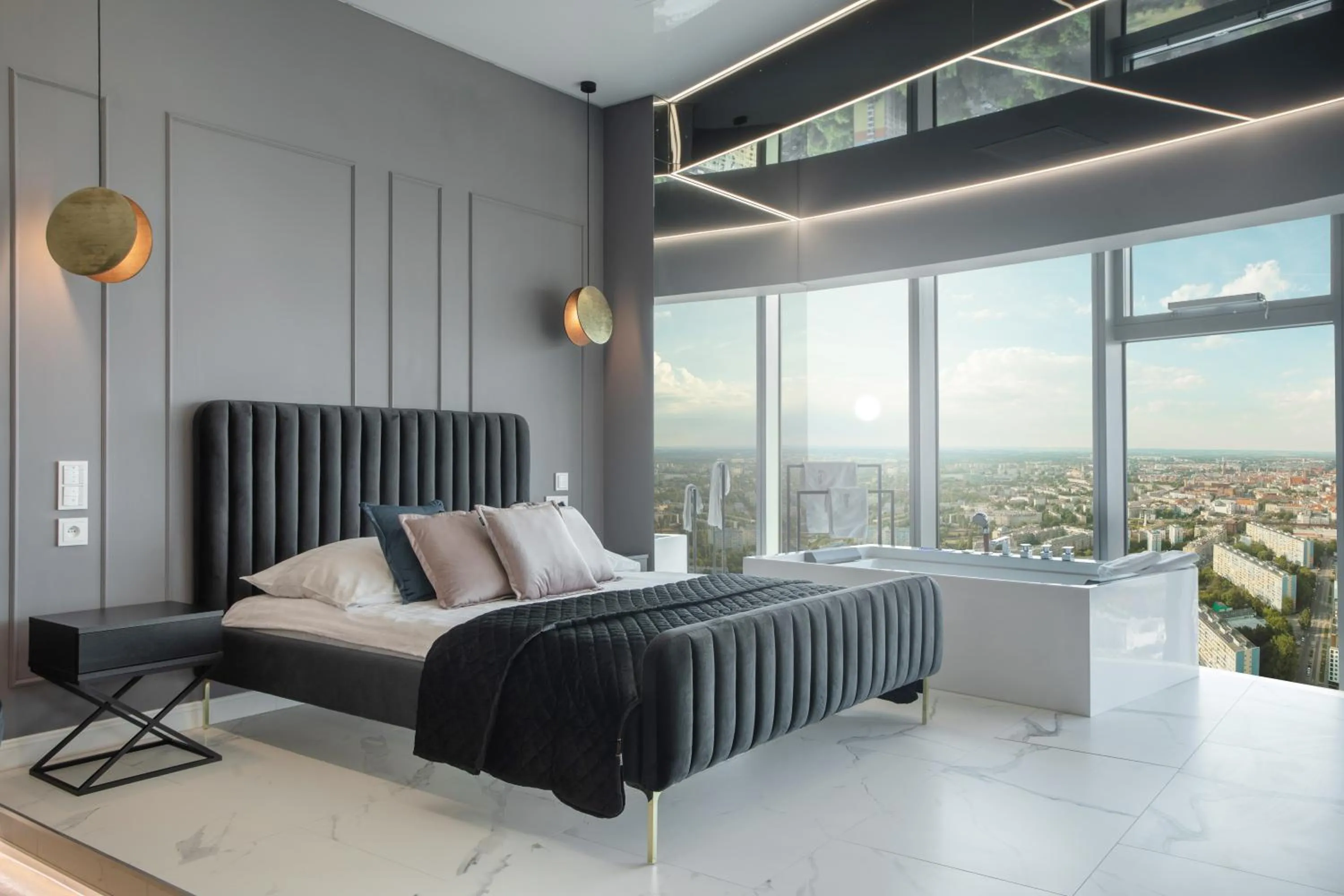 Bed in In The Sky - Apartamenty w Sky Tower