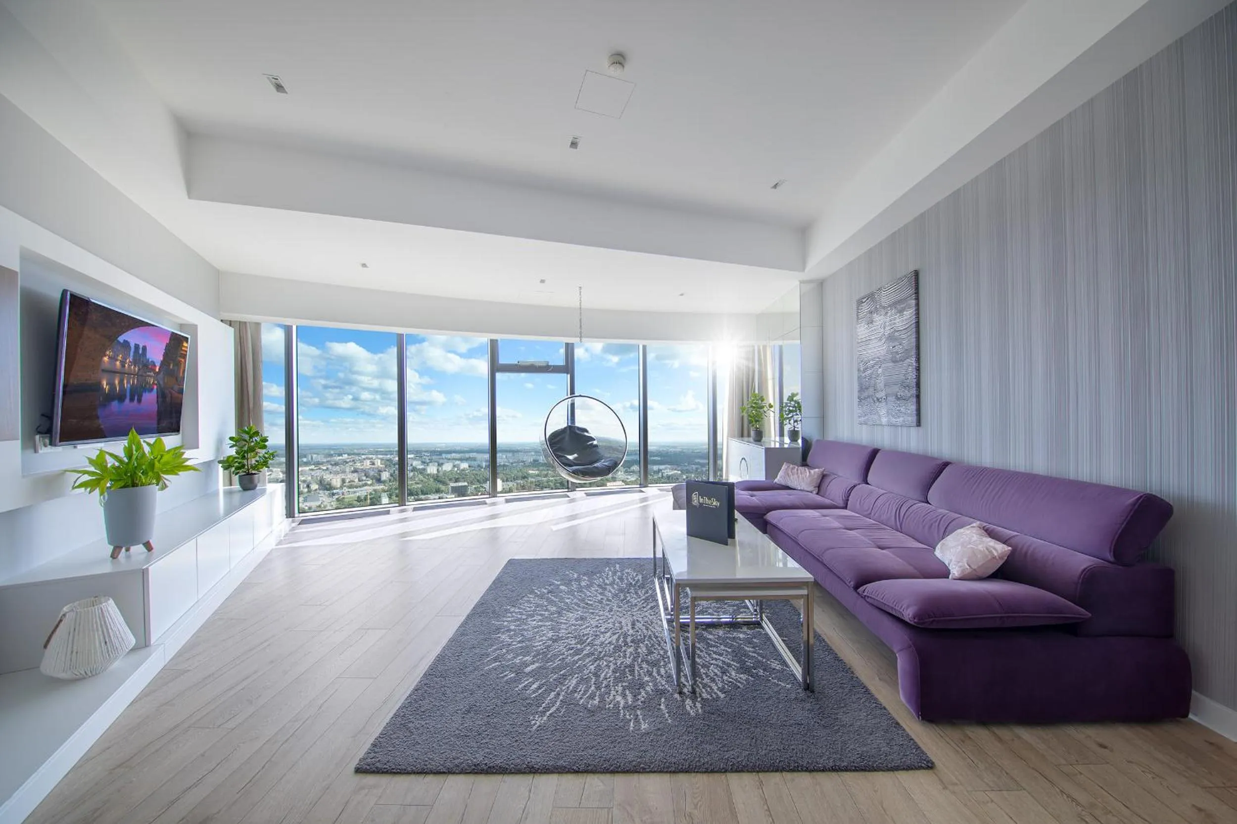 Living room in In The Sky - Apartamenty w Sky Tower
