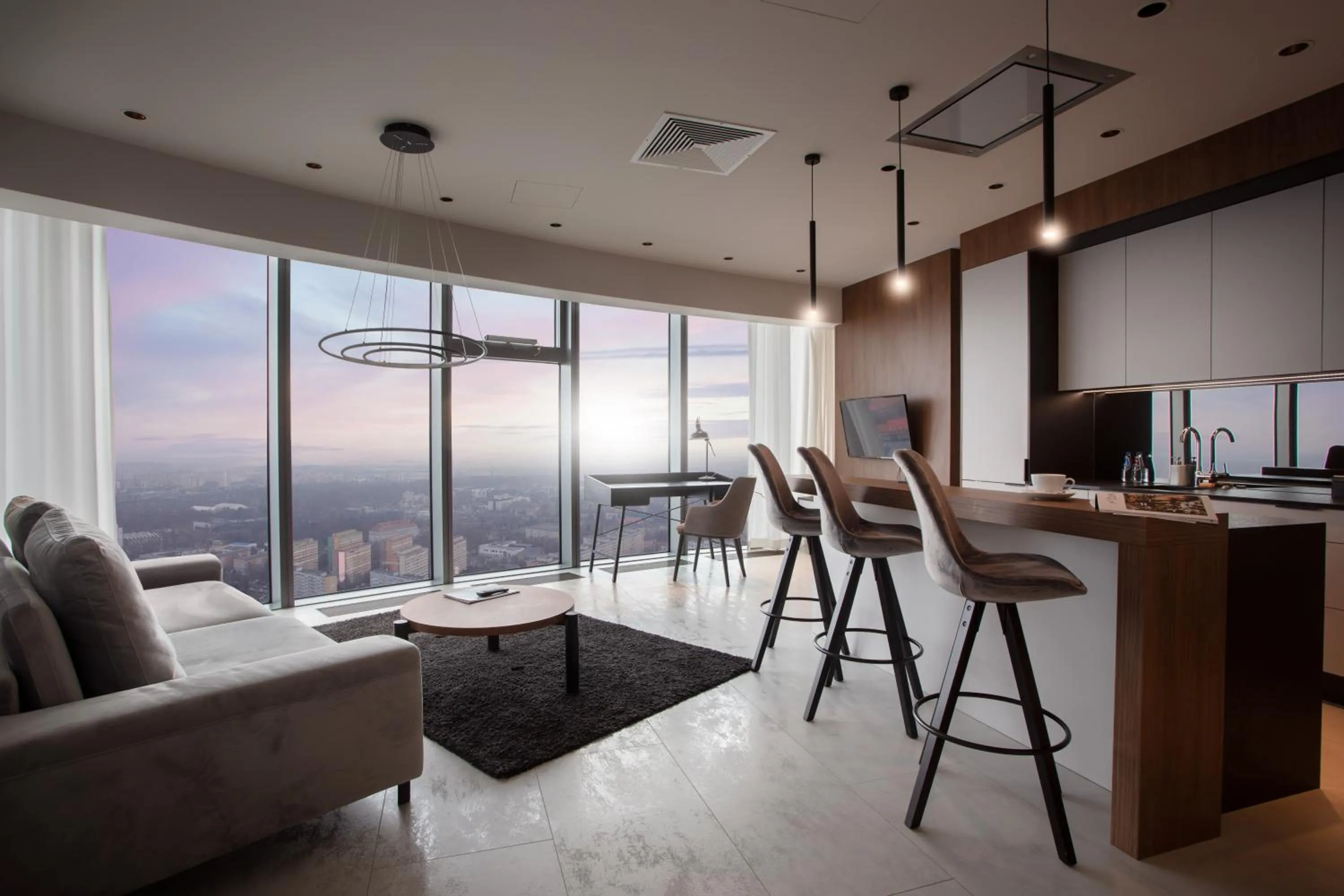 Bird's eye view in In The Sky - Apartamenty w Sky Tower