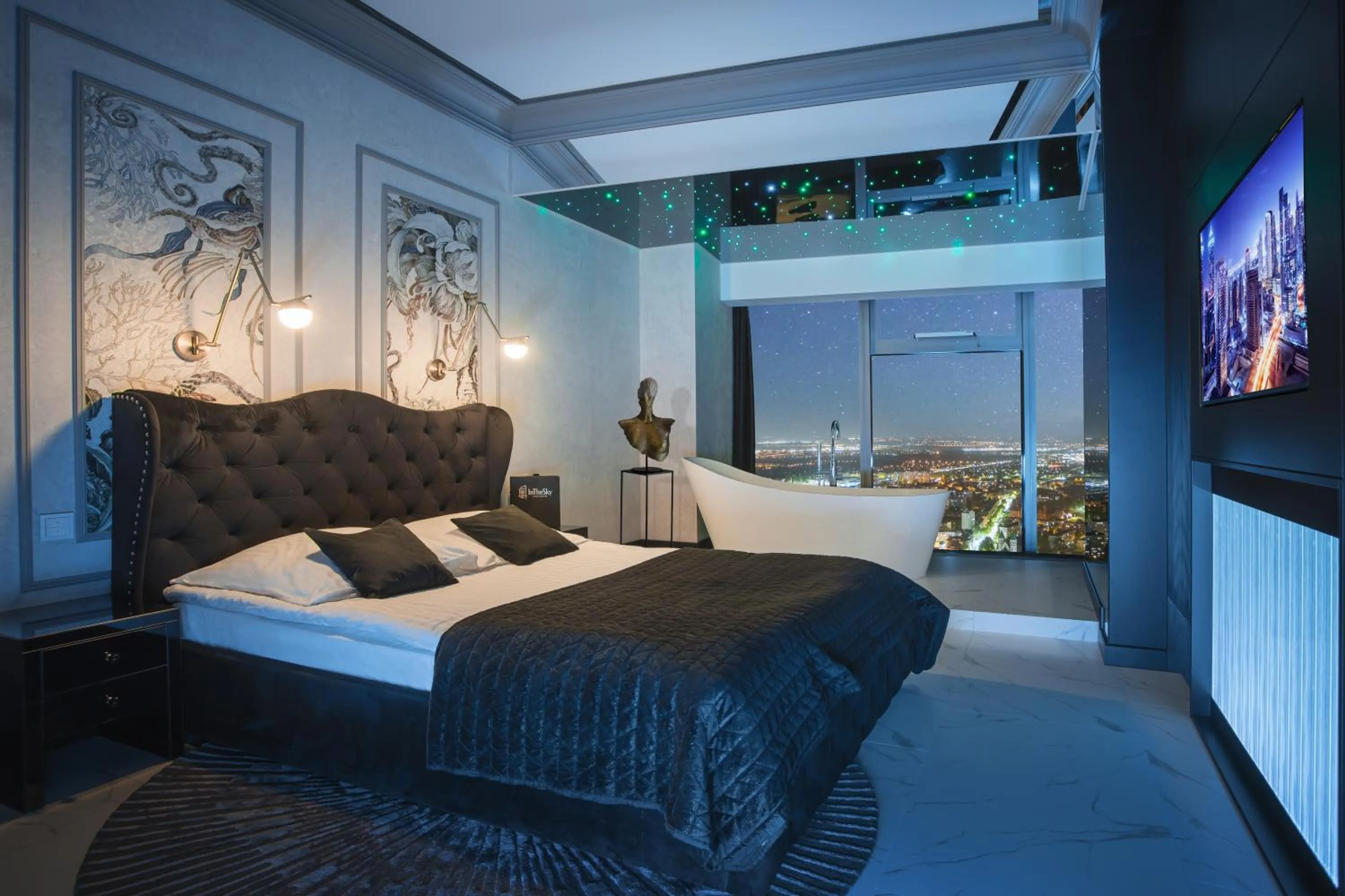 Bed in In The Sky - Apartamenty w Sky Tower