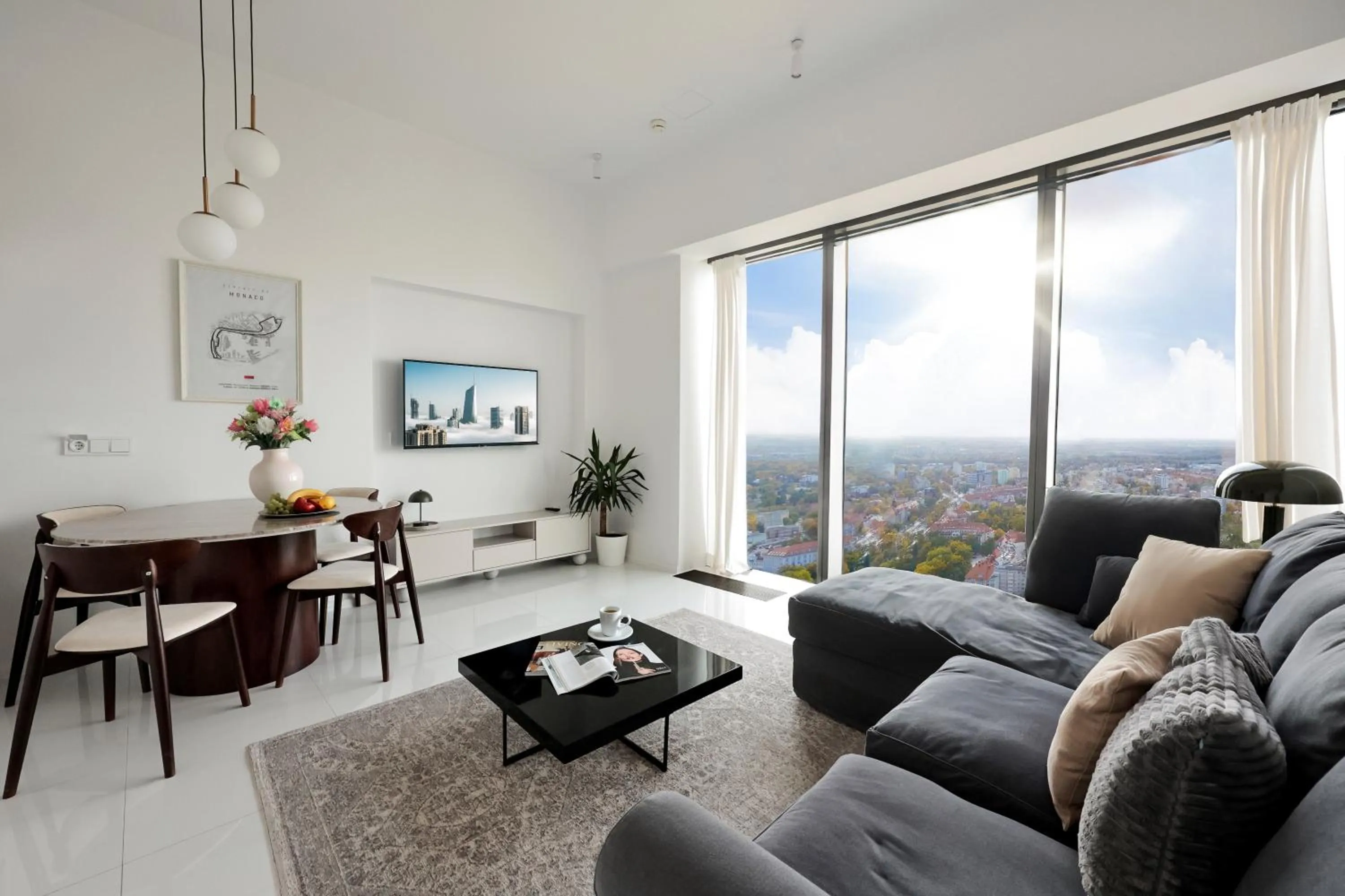 Living room in In The Sky - Apartamenty w Sky Tower