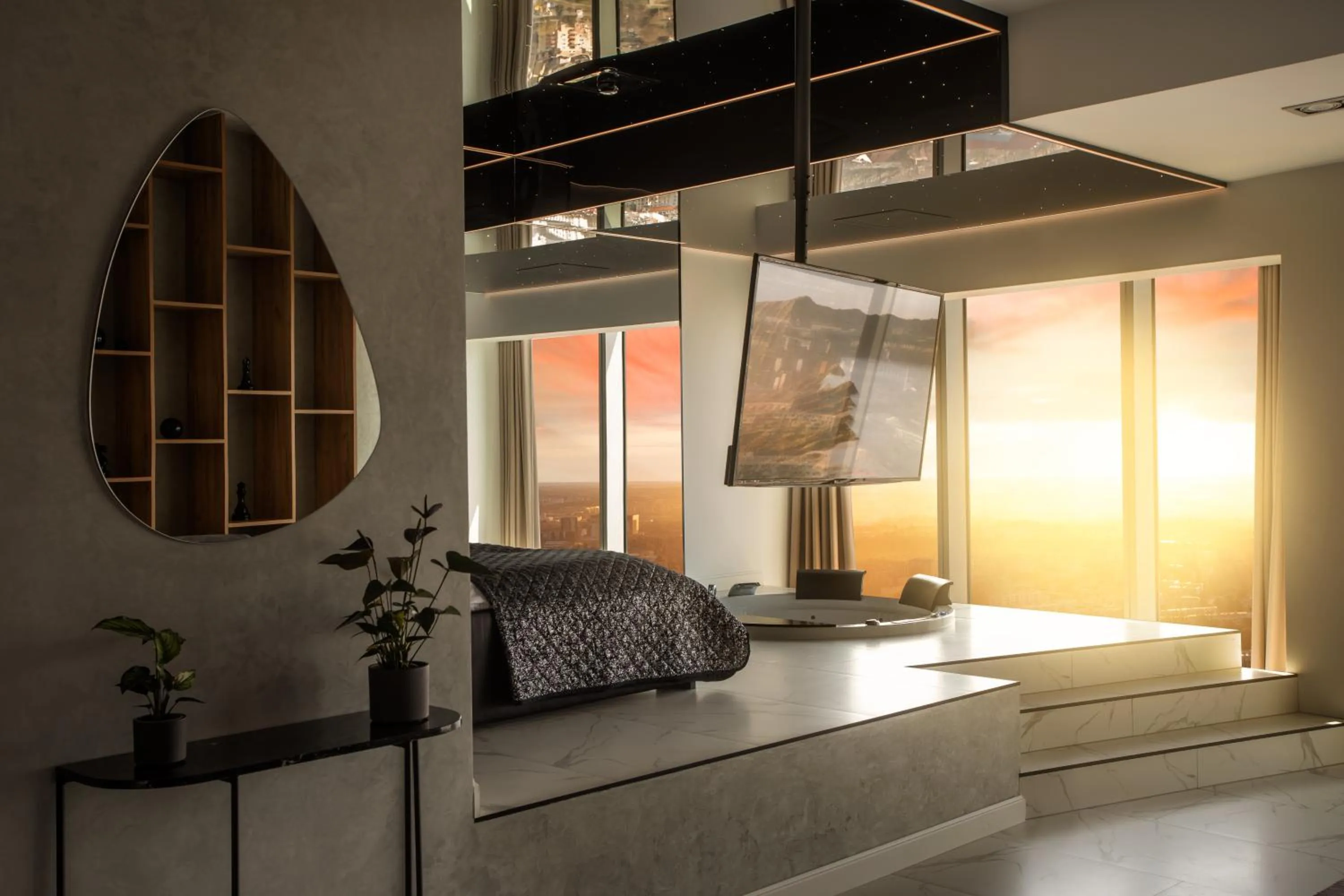 Bed in In The Sky - Apartamenty w Sky Tower