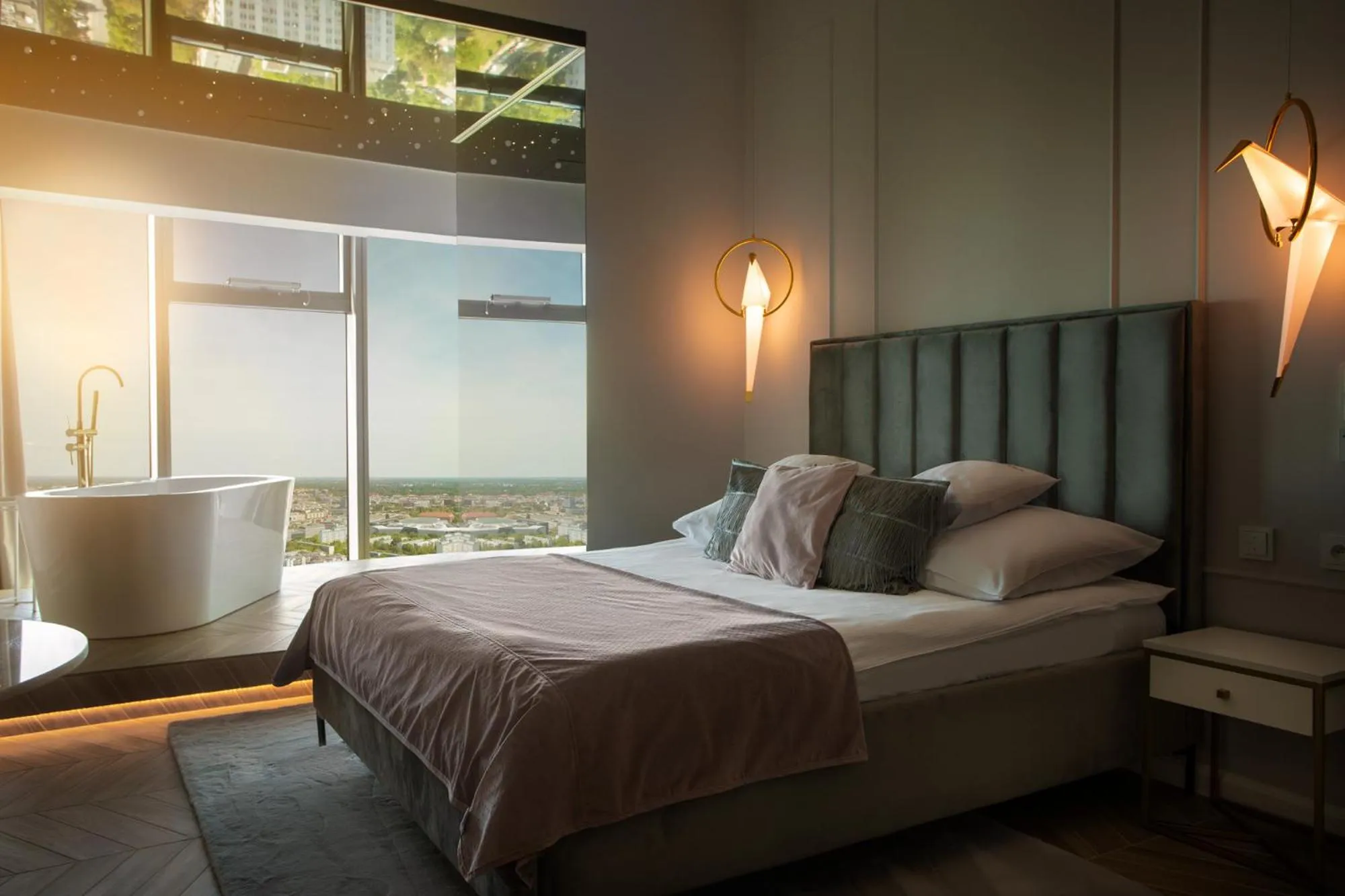 Bed in In The Sky - Apartamenty w Sky Tower