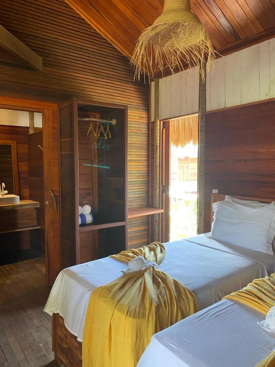 Bed in Villa Caravelas Praia de Moitas