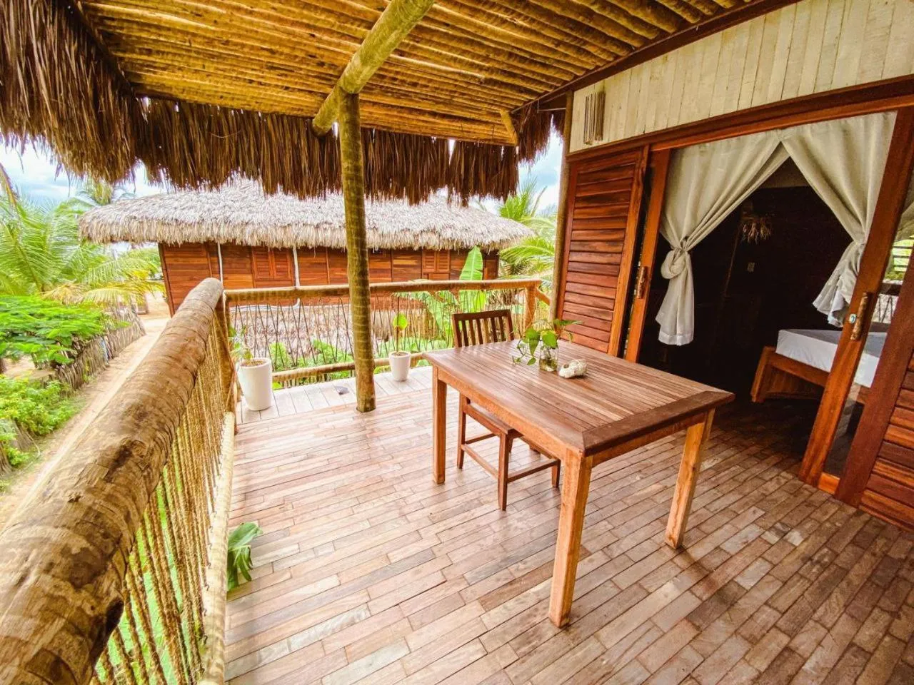 Patio in Villa Caravelas Praia de Moitas