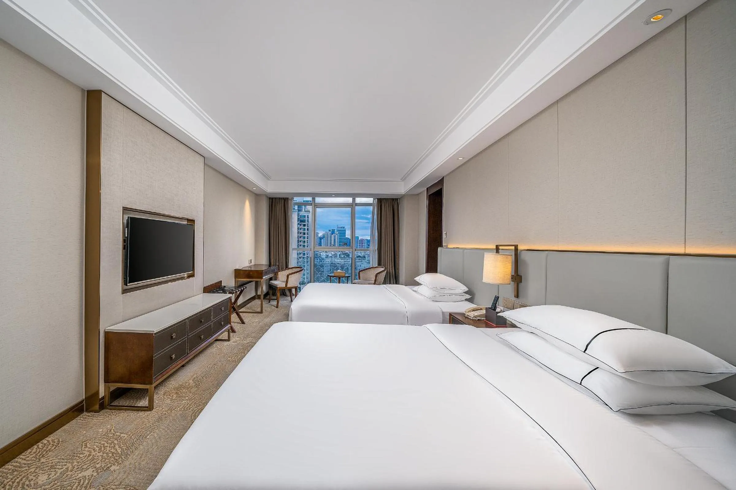 Bed in Echeng Hotel Guangzhou Zhujiang New Town