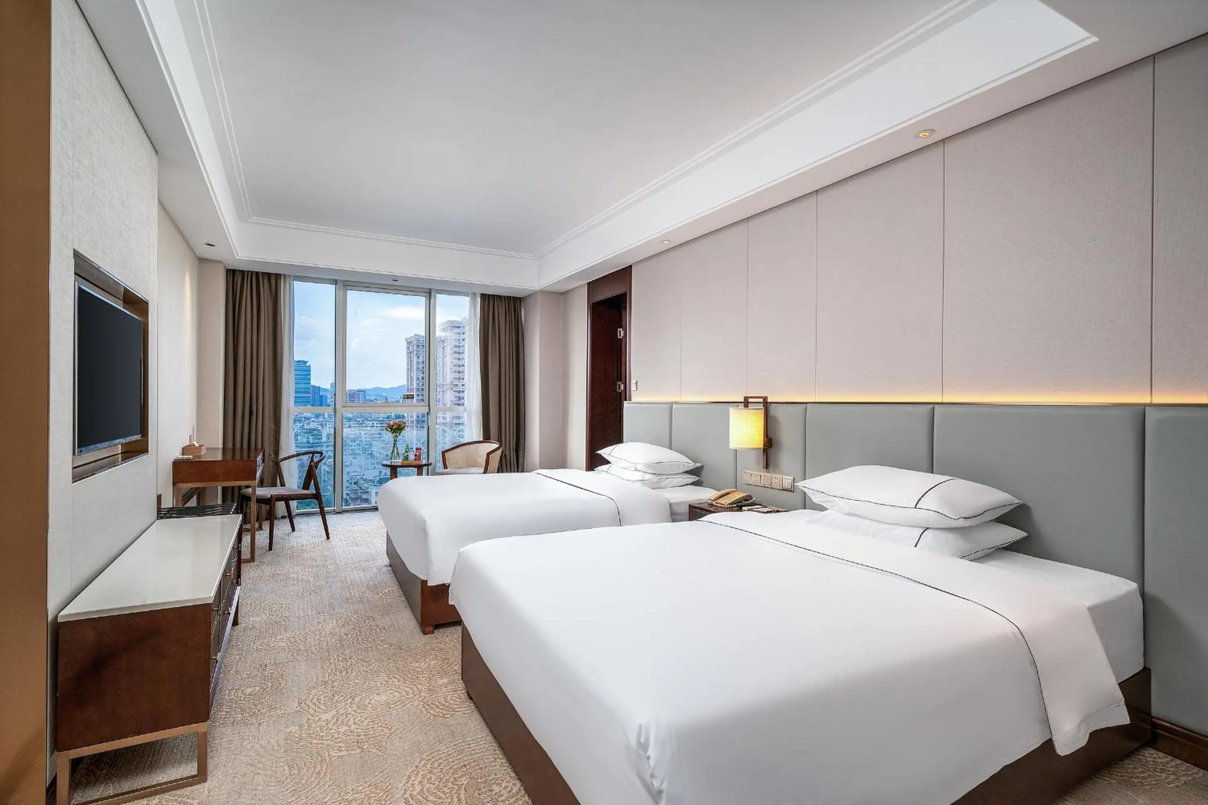 Bed in Echeng Hotel Guangzhou Zhujiang New Town