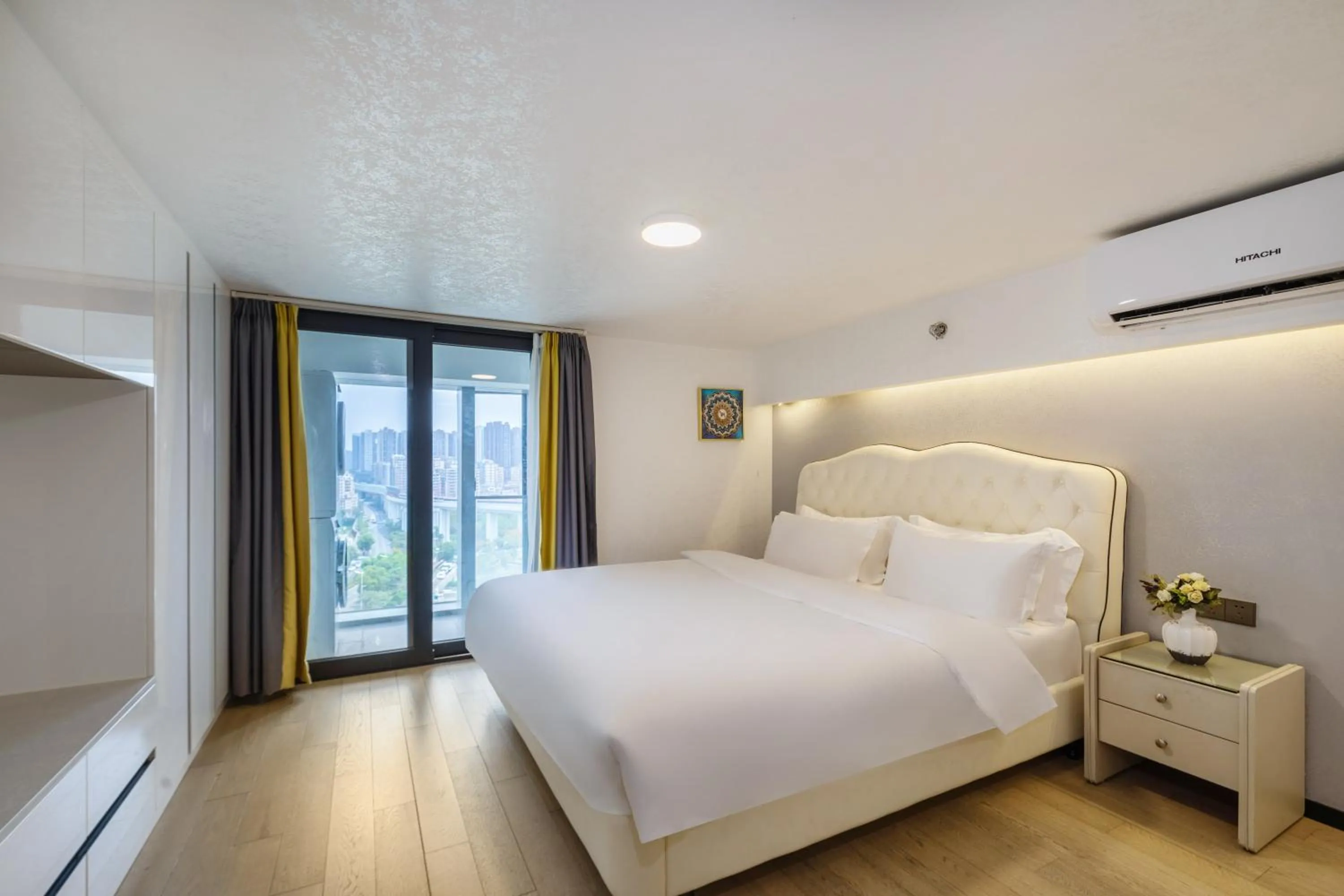 Bedroom, Bed in Xinghe Times Apartment - Shenzhen North Railway Station