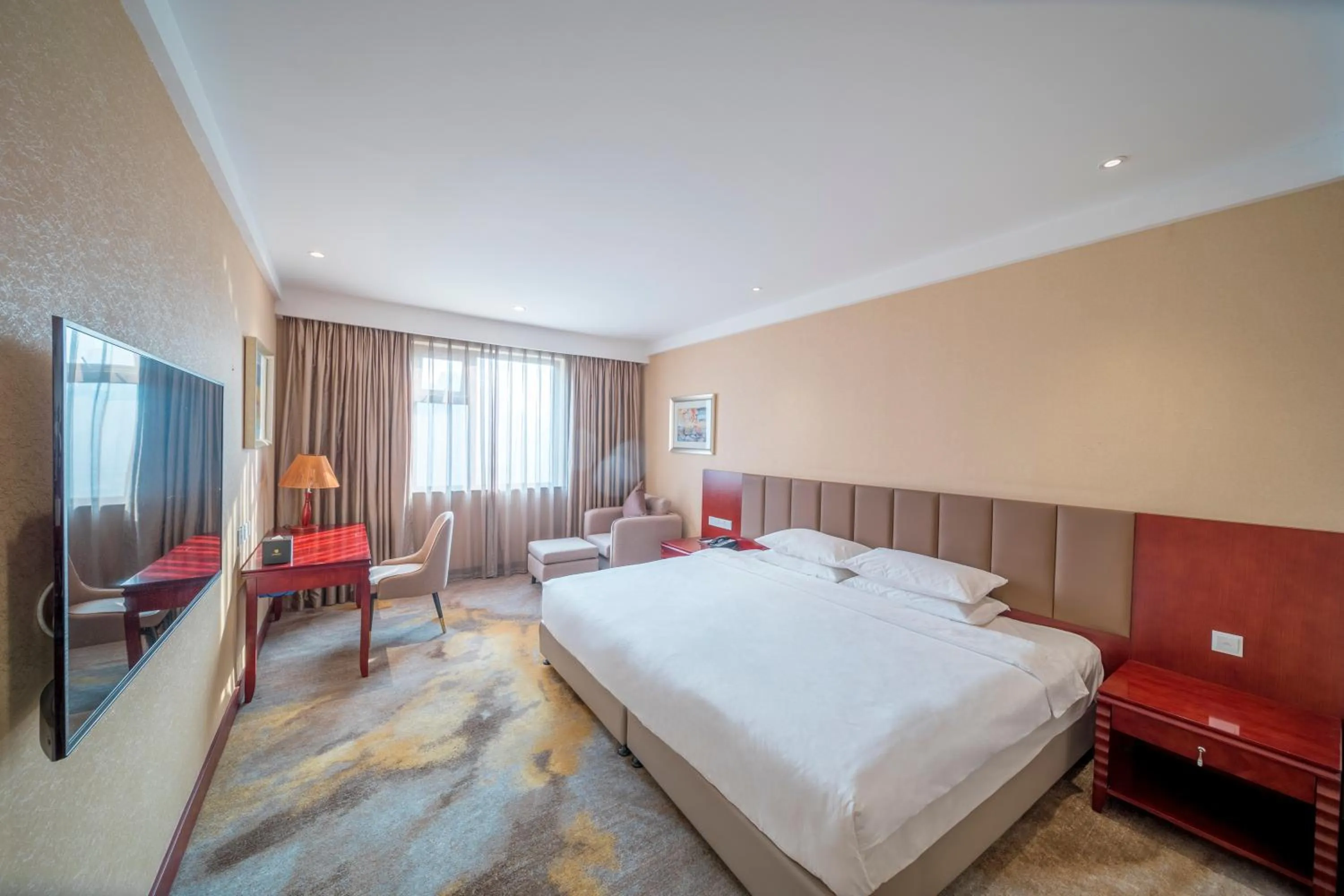 Bedroom, Bed in Wuhan Hongguang Hotel