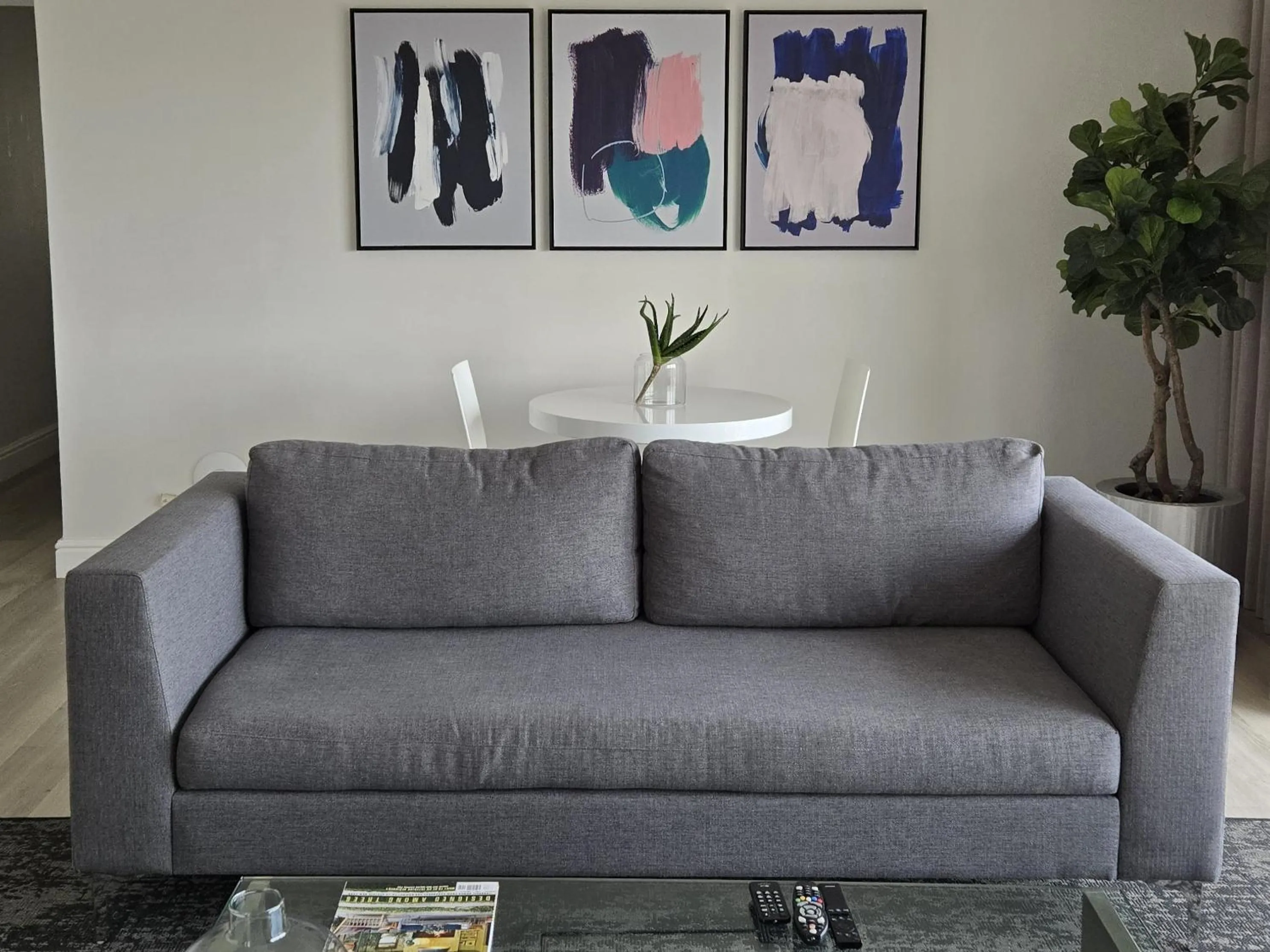 Living room in Blue Views Studio Apartments