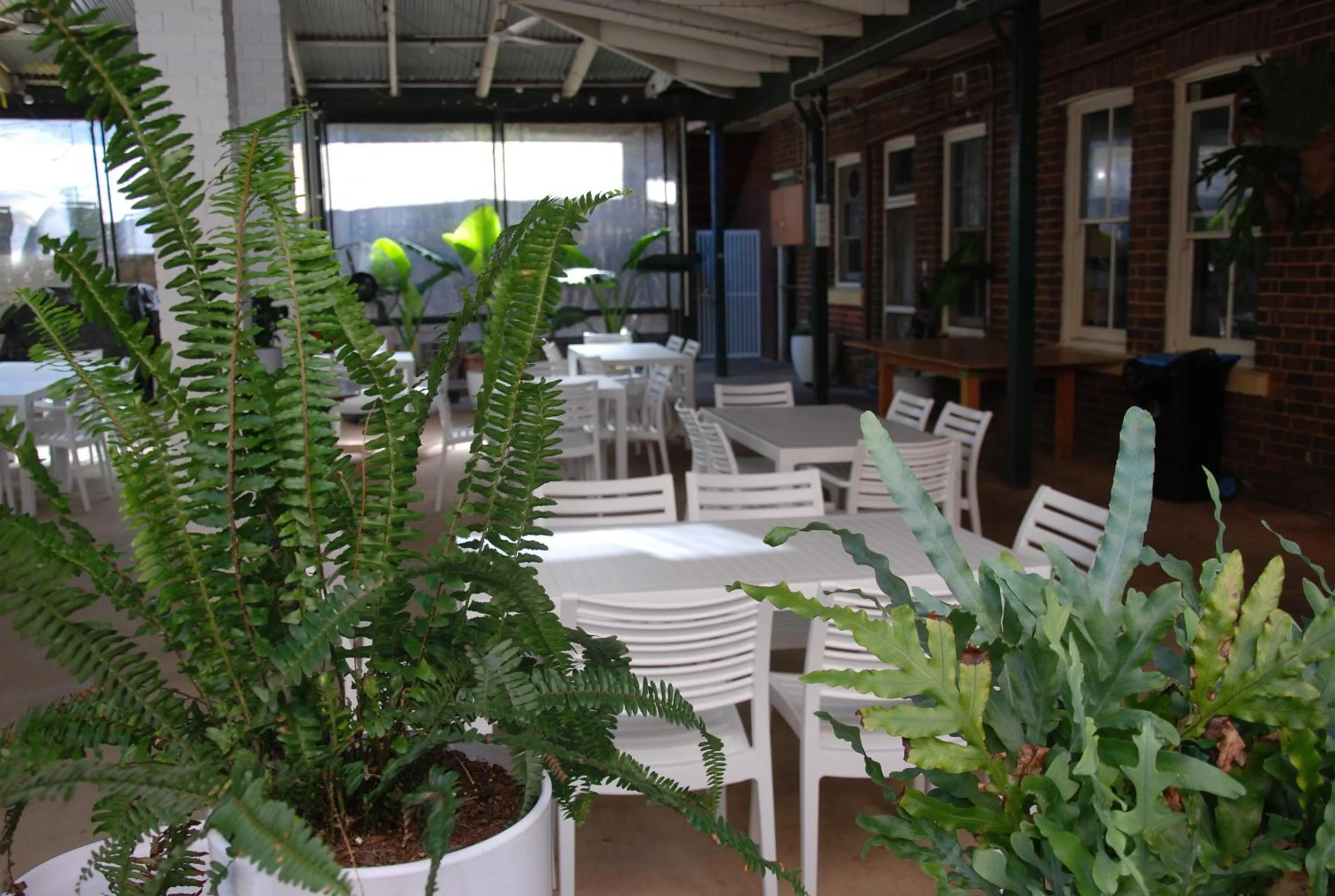 Inner courtyard view in THE FED AND BED TEMORA