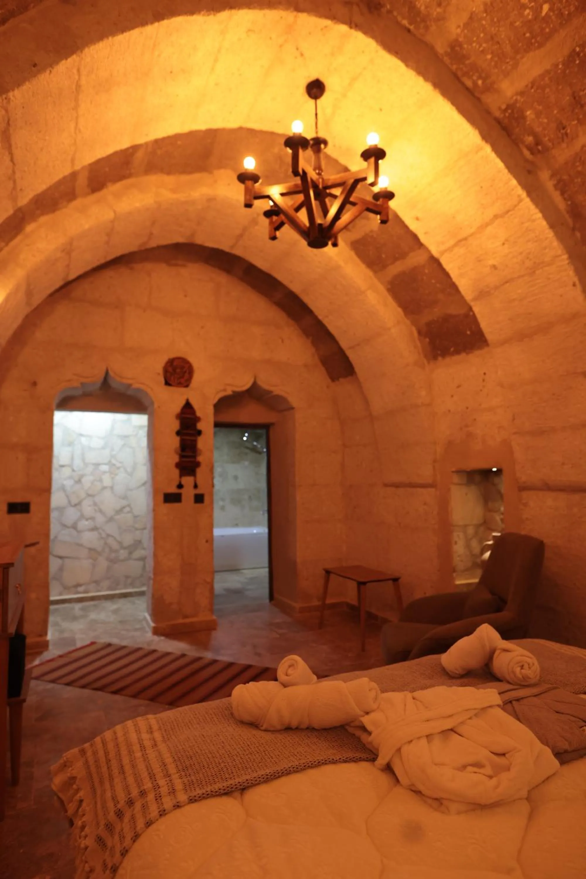 Bed in Stone Owl Otel & Restaurant