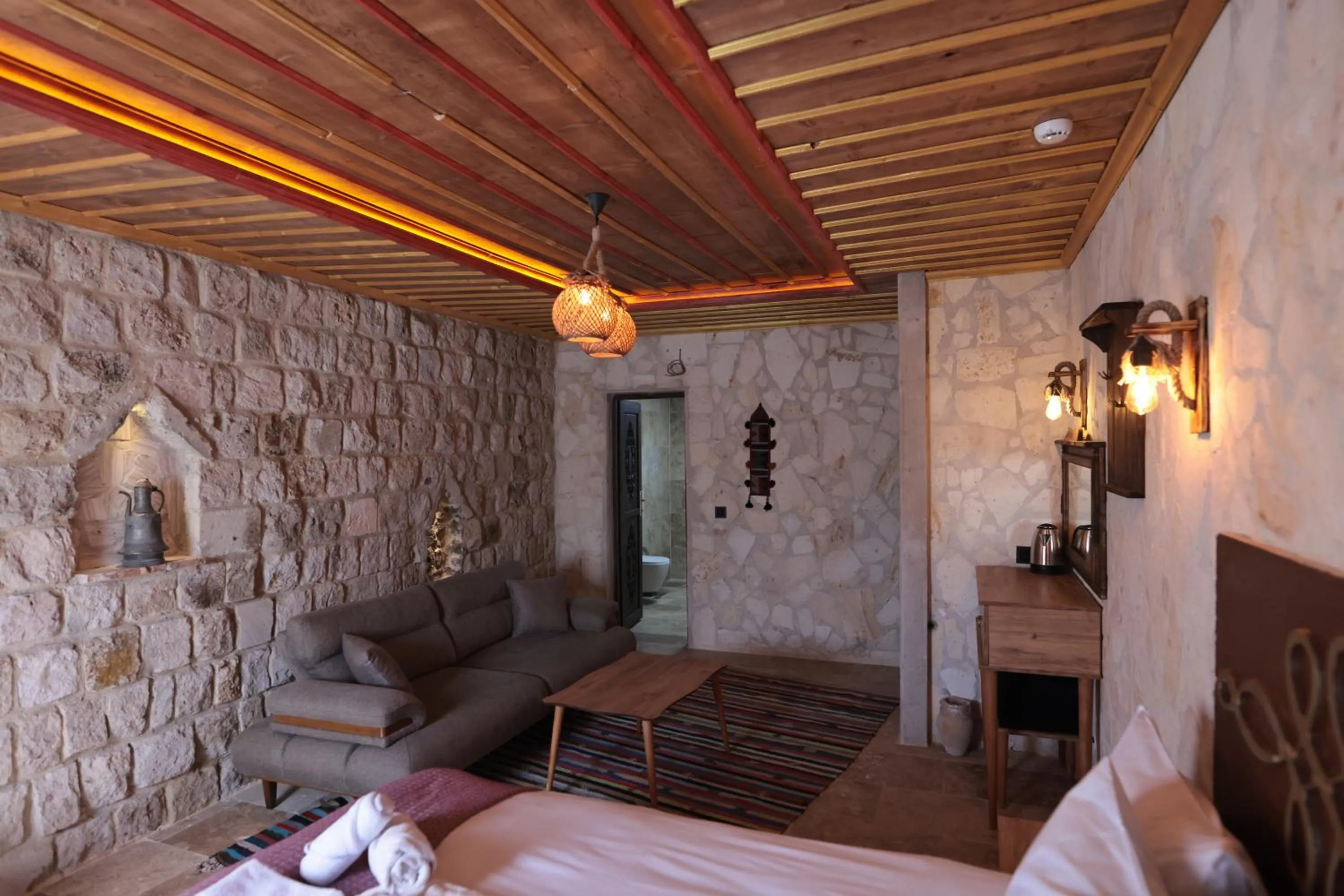 Bed in Stone Owl Otel & Restaurant