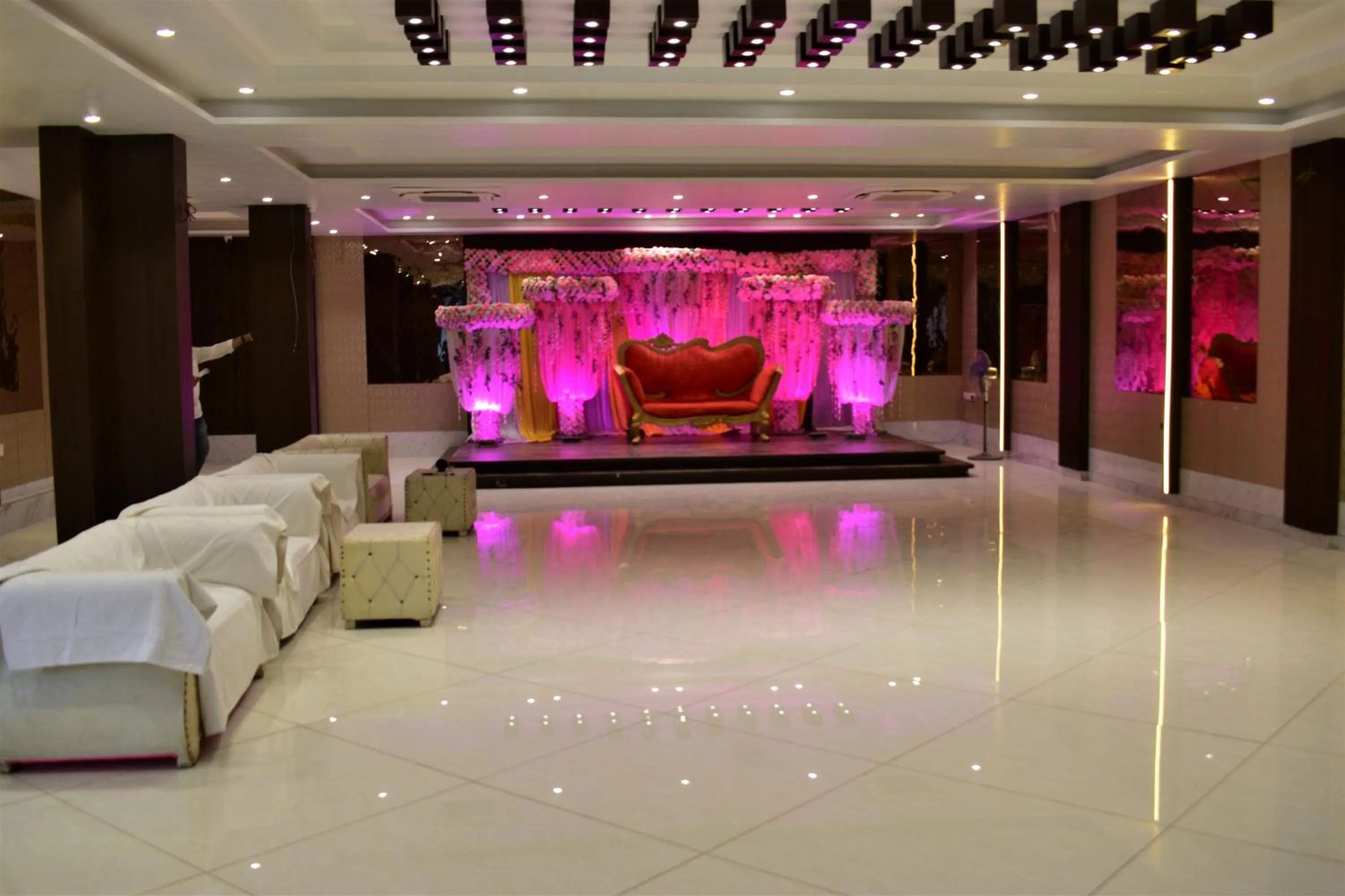 Seating area in Hotel Kusum Palace