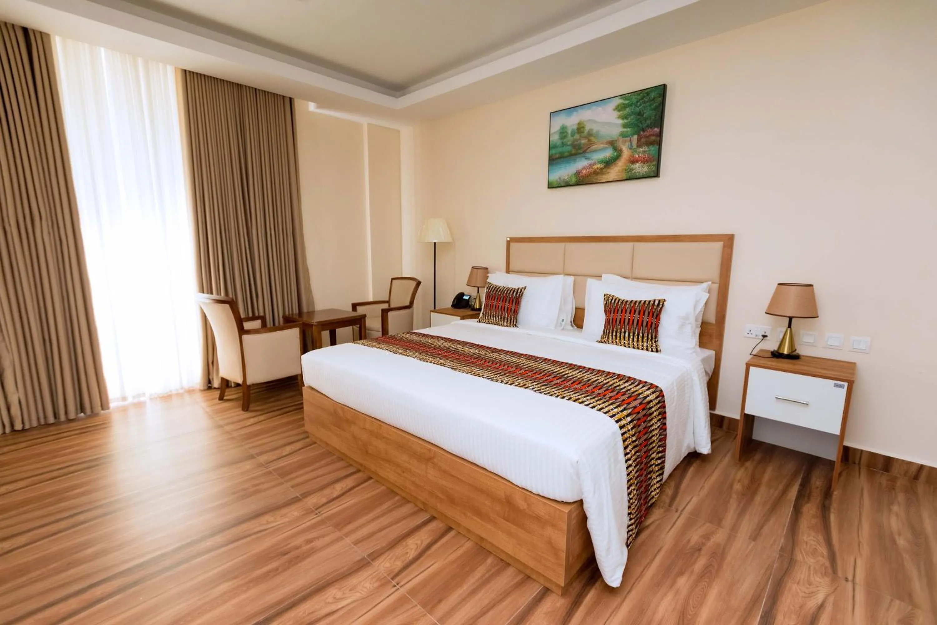 Bed in The Hut Restaurant & Boutique Hotel