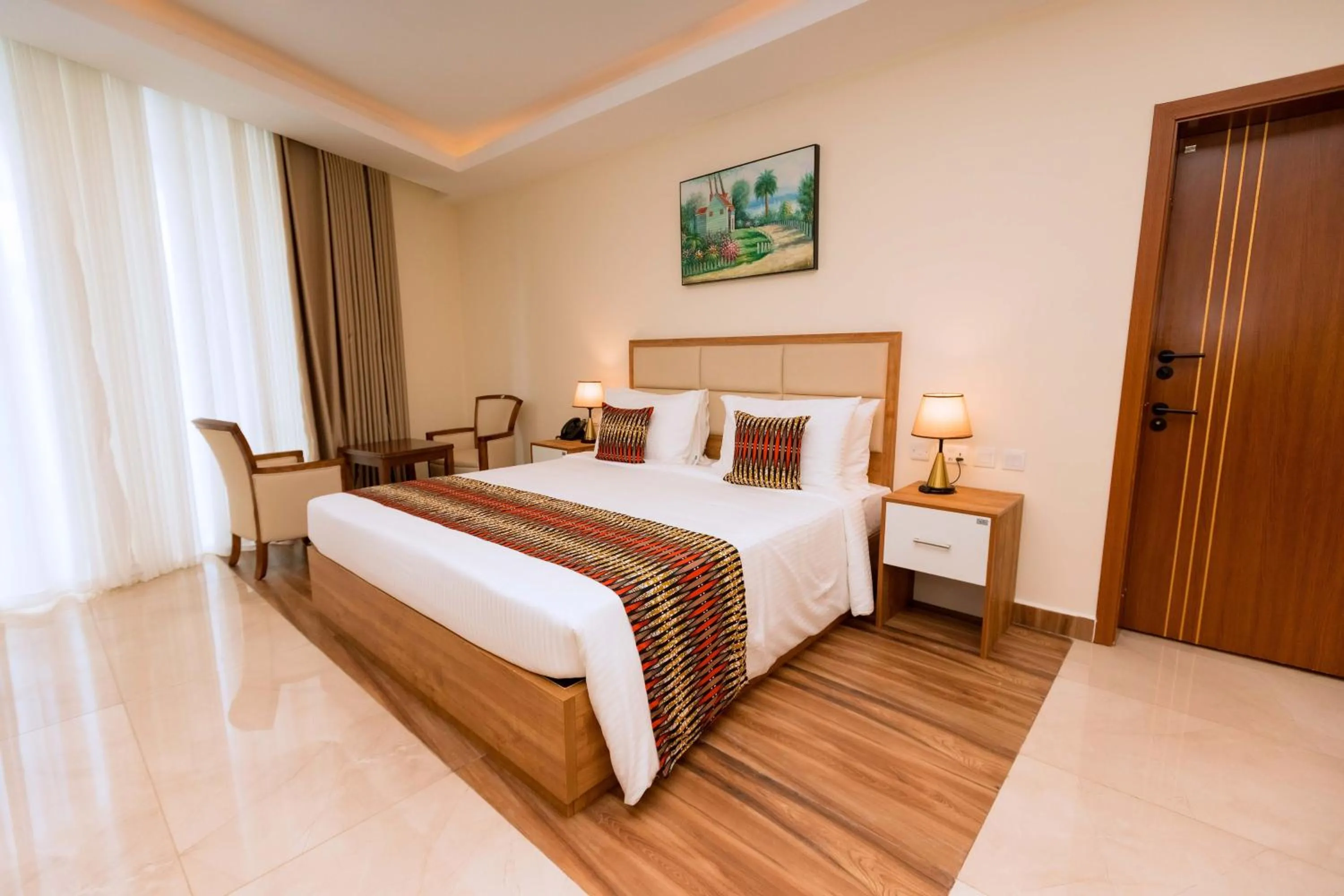 Photo of the whole room, Bed in The Hut Restaurant & Boutique Hotel