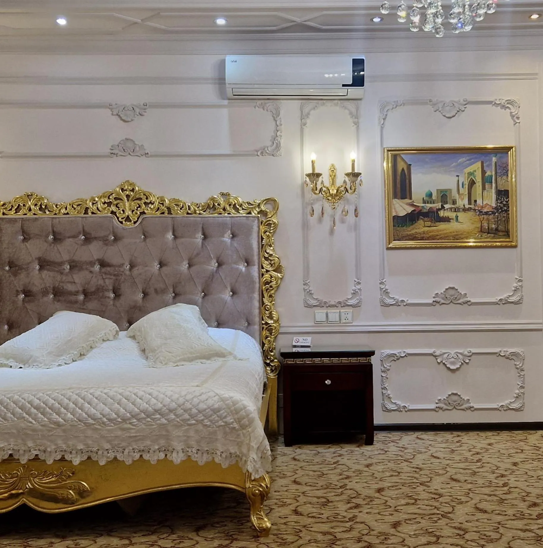 Bed in EmirHan Hotel