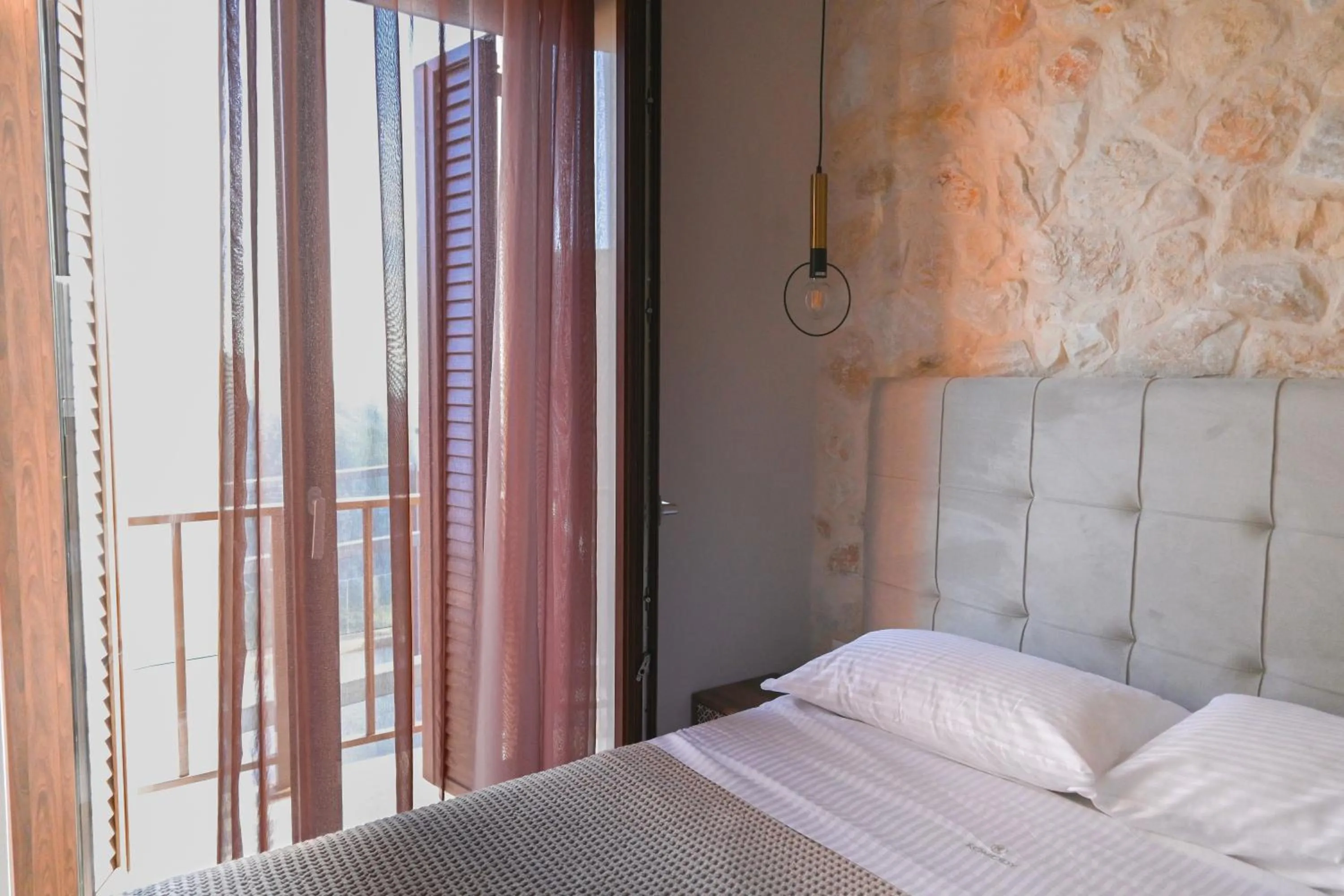 View (from property/room), Bed in Komody Apartments