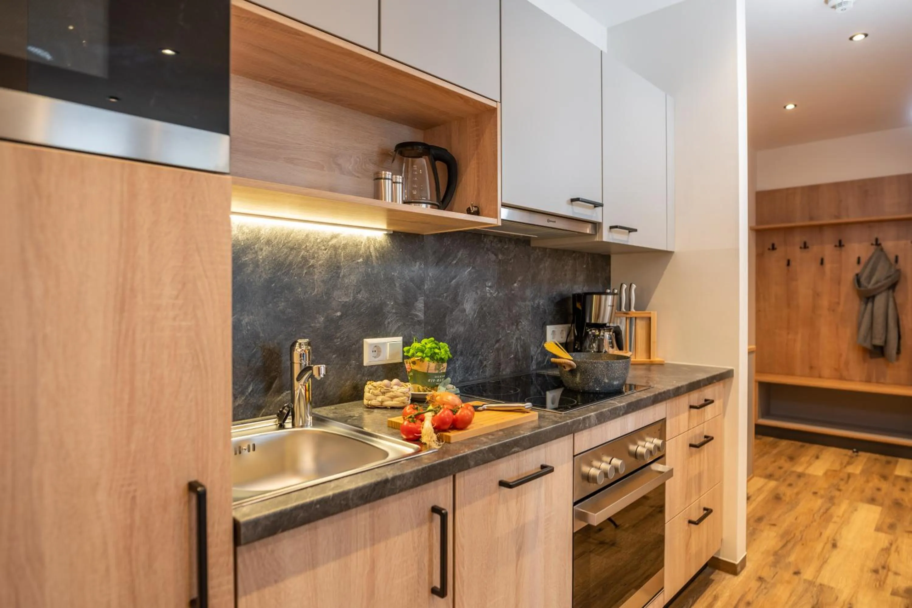 Kitchen or kitchenette in Hotel Moser