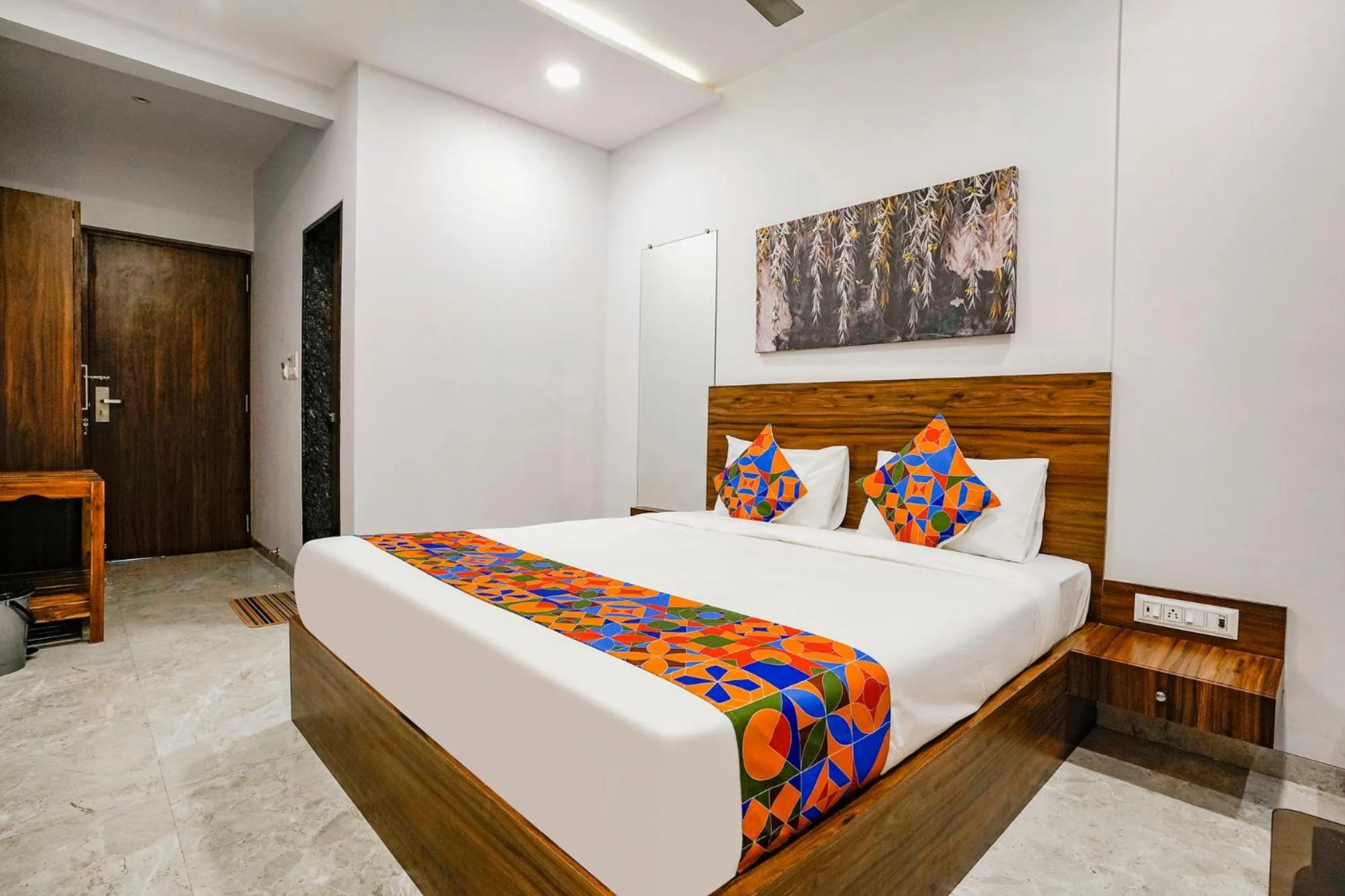 Bed in FabHotel Swaraj