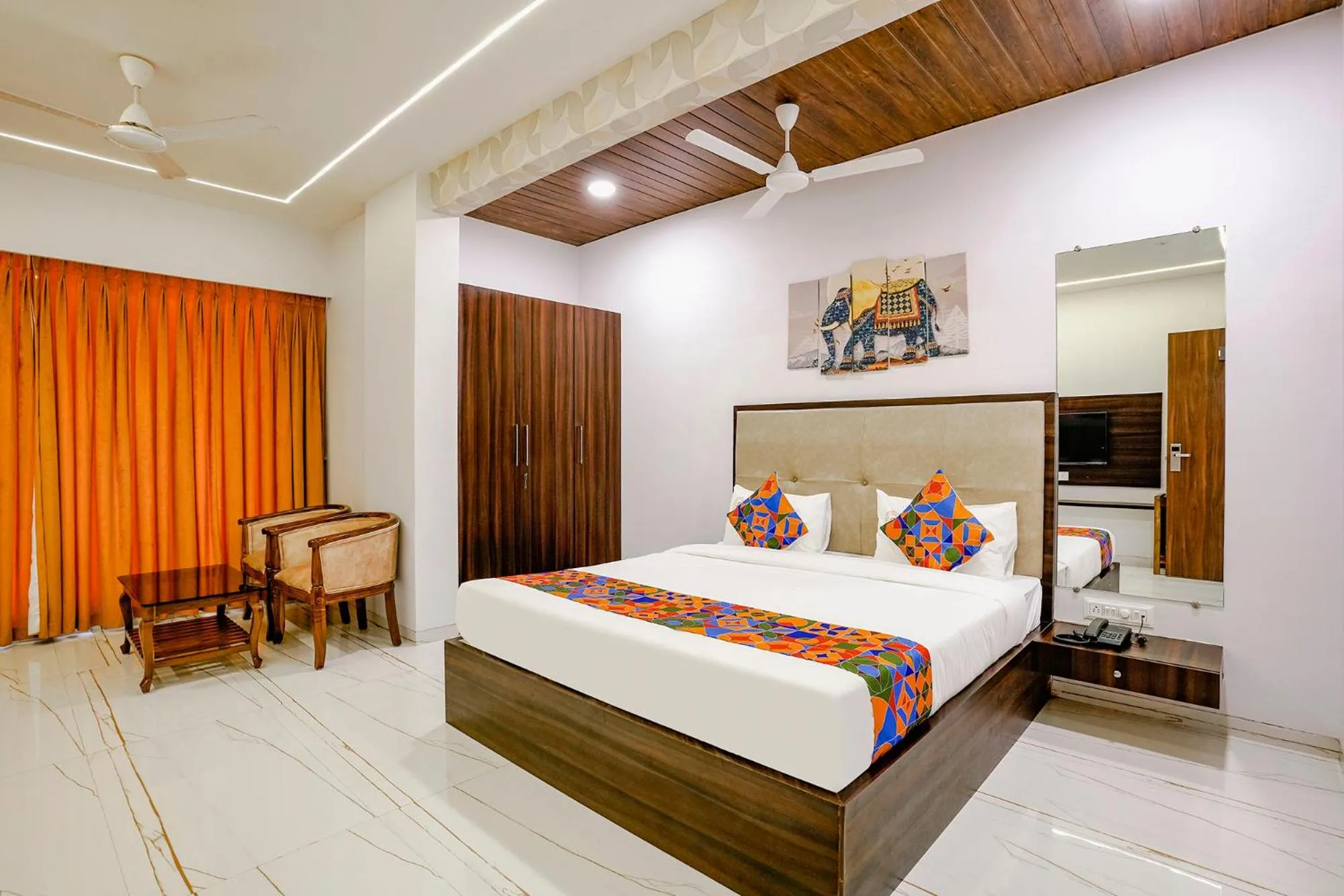 Bed in FabHotel Swaraj