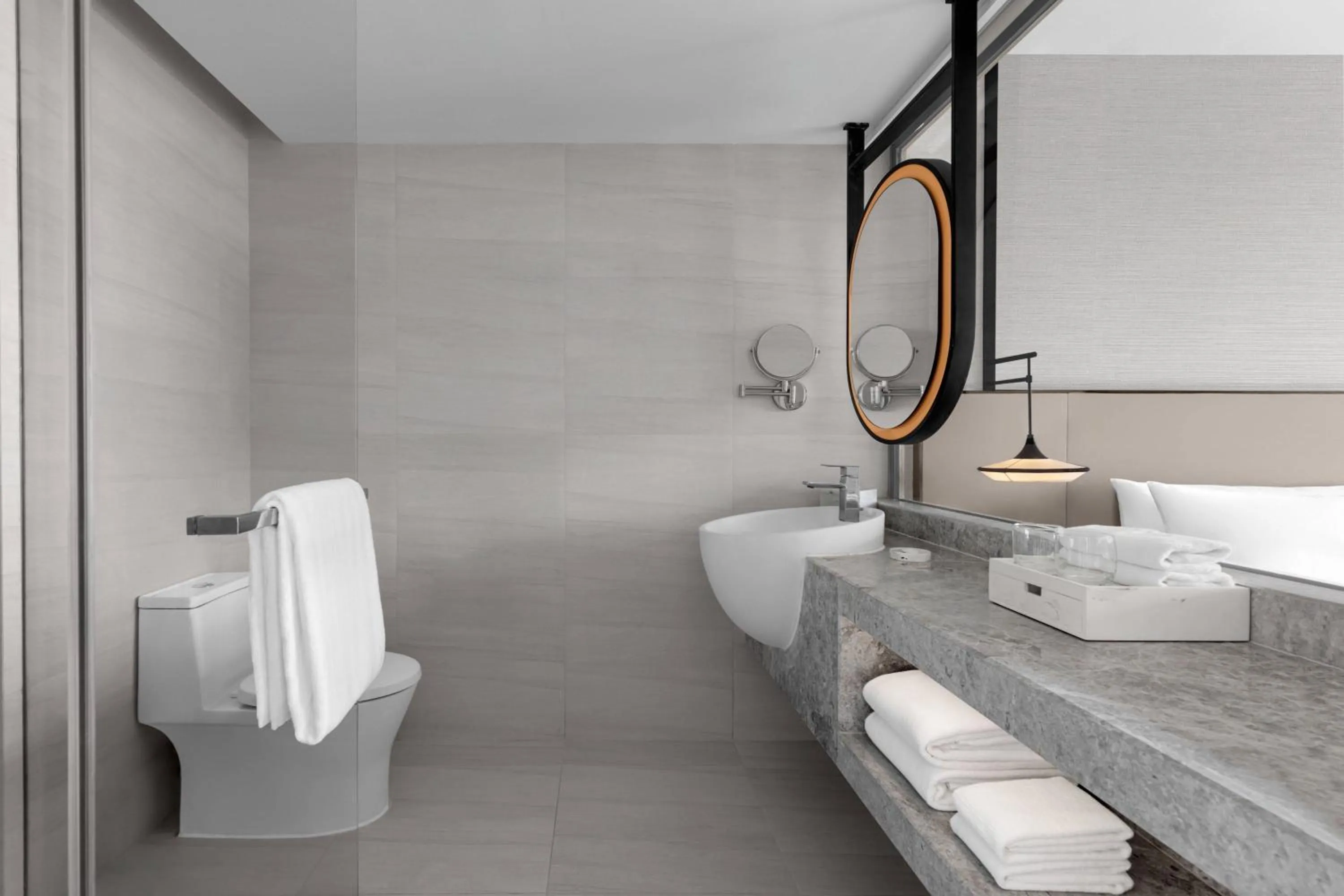 Bathroom in Courtyard by Marriott Bangkok Suvarnabhumi Airport