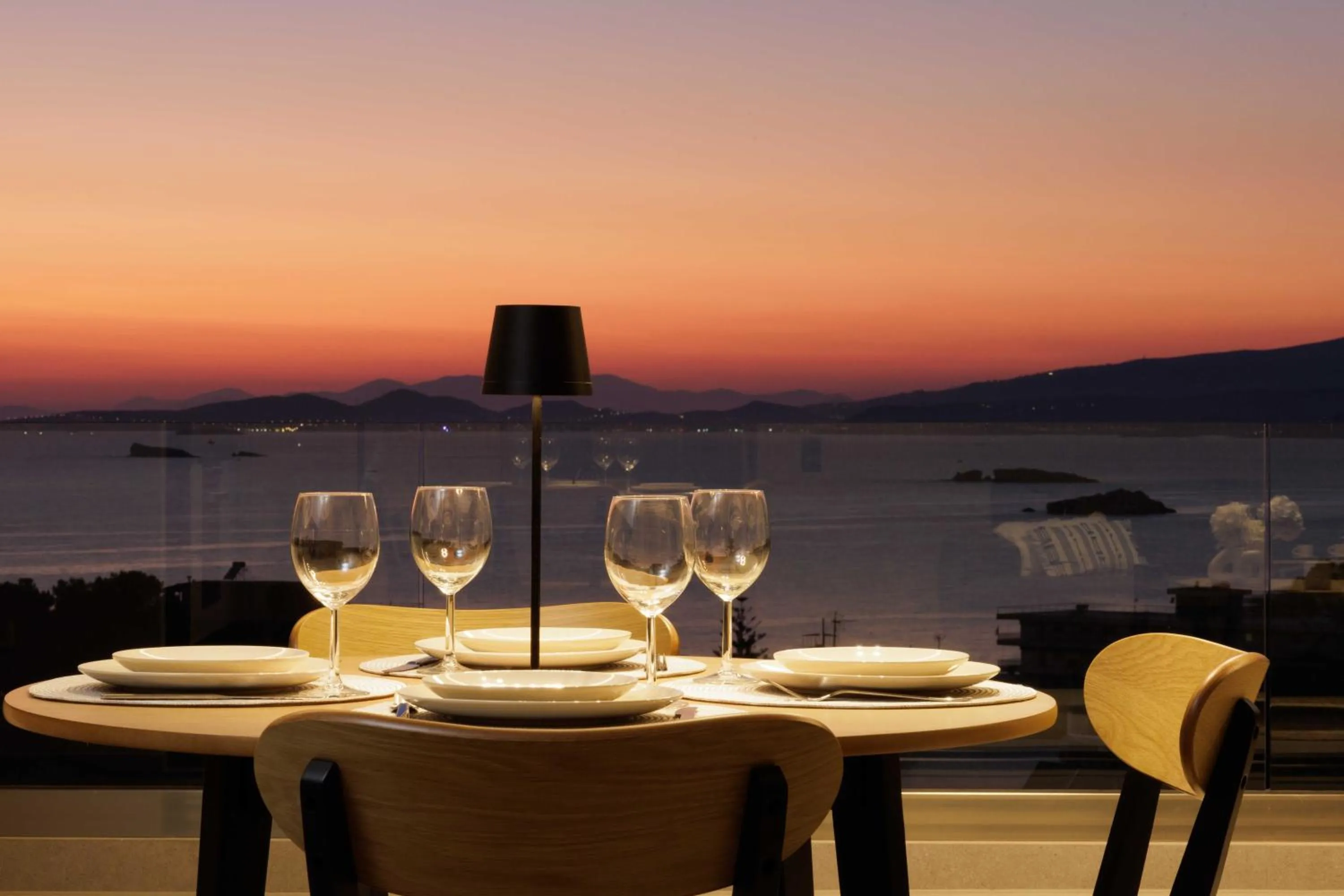 Dining area in Sunshine Suite by Athens Riviera Suites