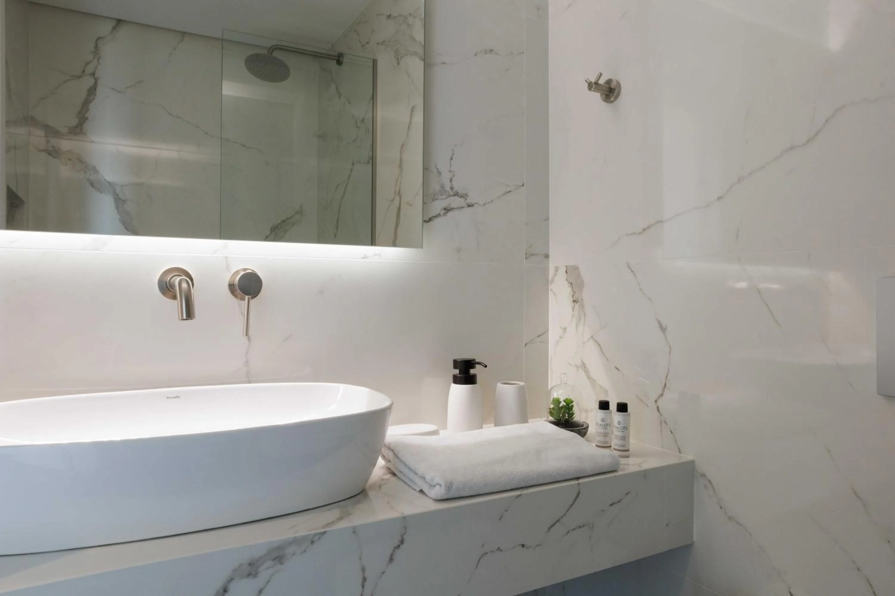 Shower in Sunshine Suite by Athens Riviera Suites