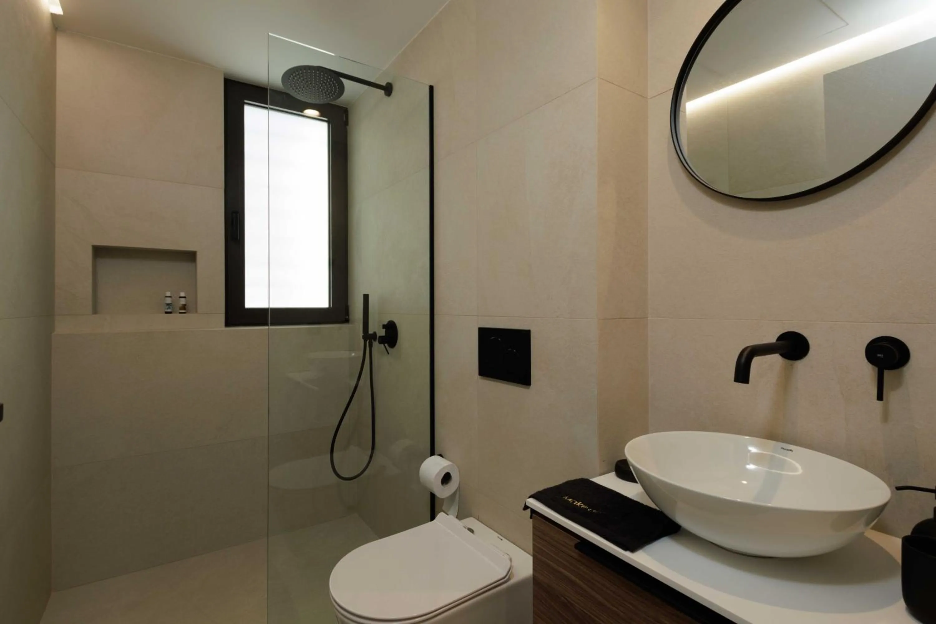 Shower in Sunshine Suite by Athens Riviera Suites