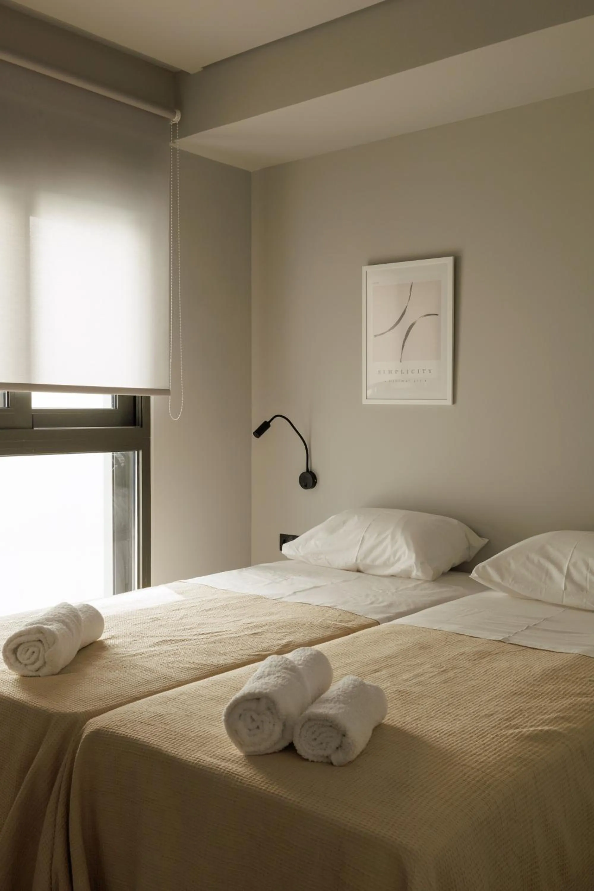 Bedroom, Bed in Sunshine Suite by Athens Riviera Suites